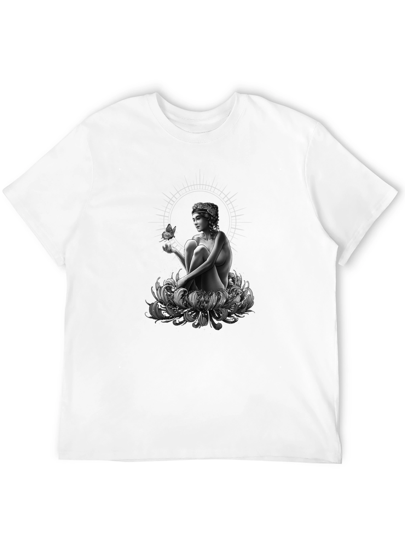 Black Enchanting Woman & Butterfly Graphic Tee view 12