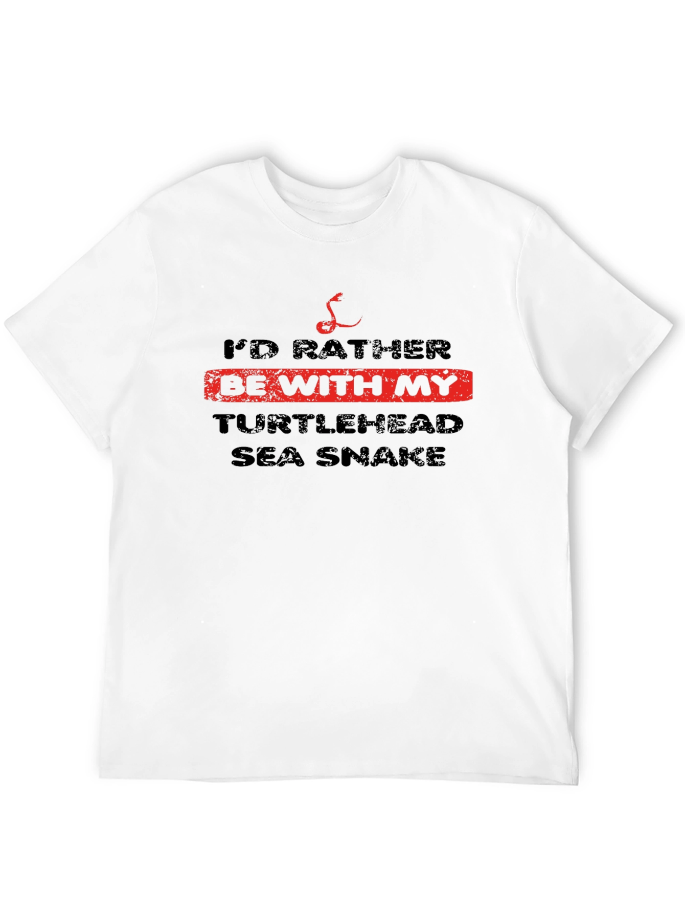 Black Turtlehead Sea Snake T-Shirt, Funny Graphic Tee view 12