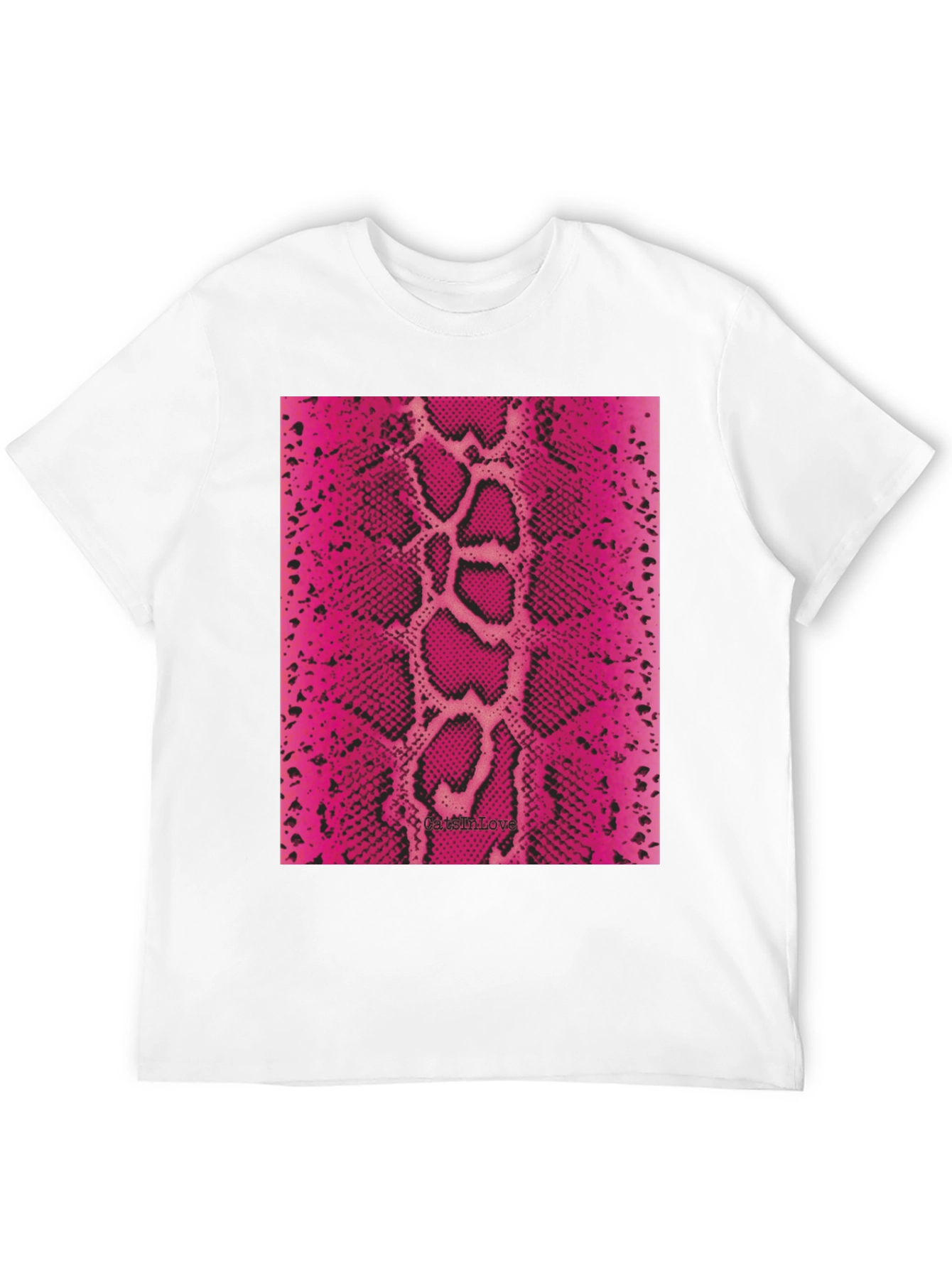 Black Pink Snake Print Tee view 12