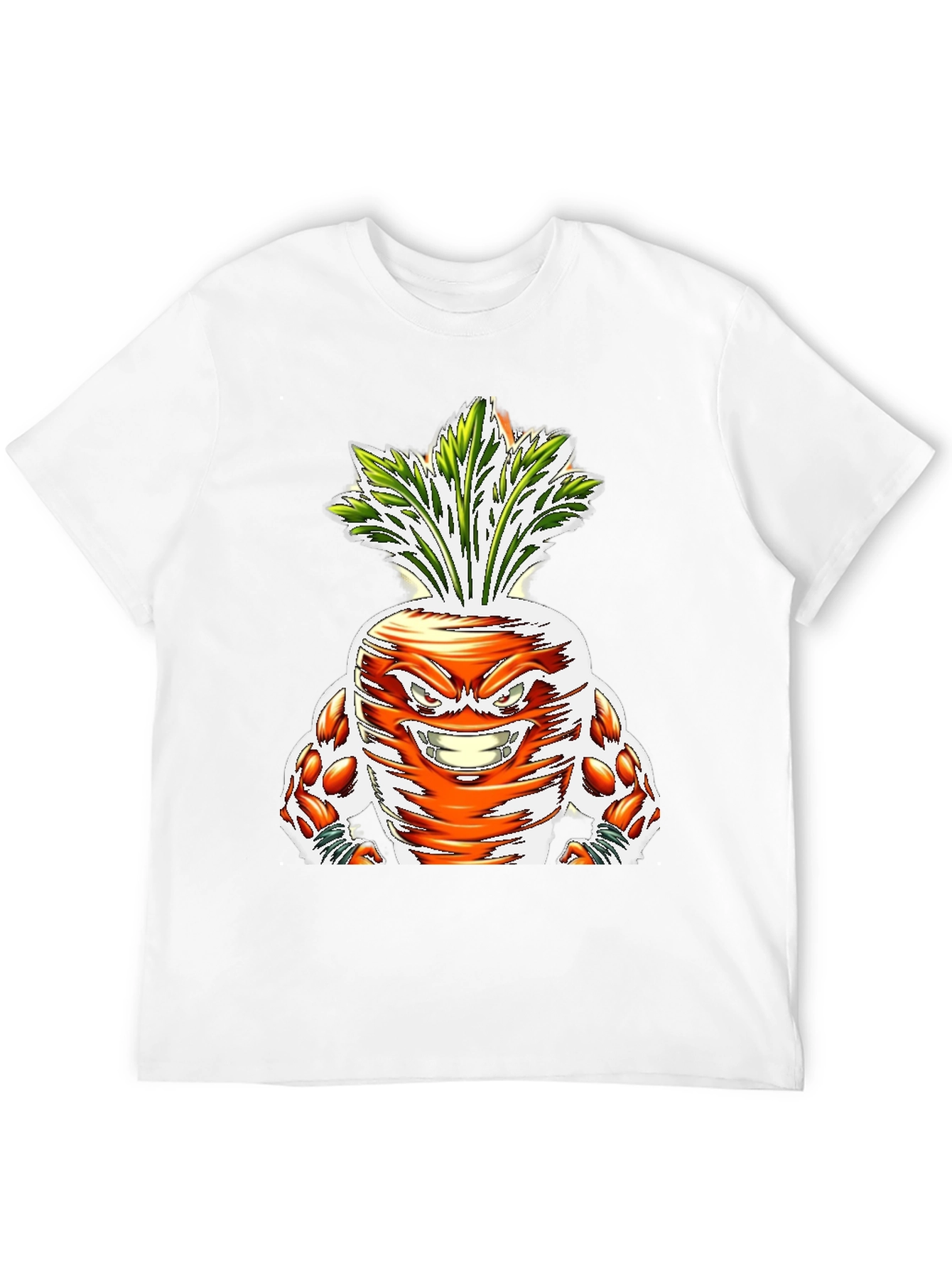Black Funny Carrot Muscle Graphic T-Shirt view 12