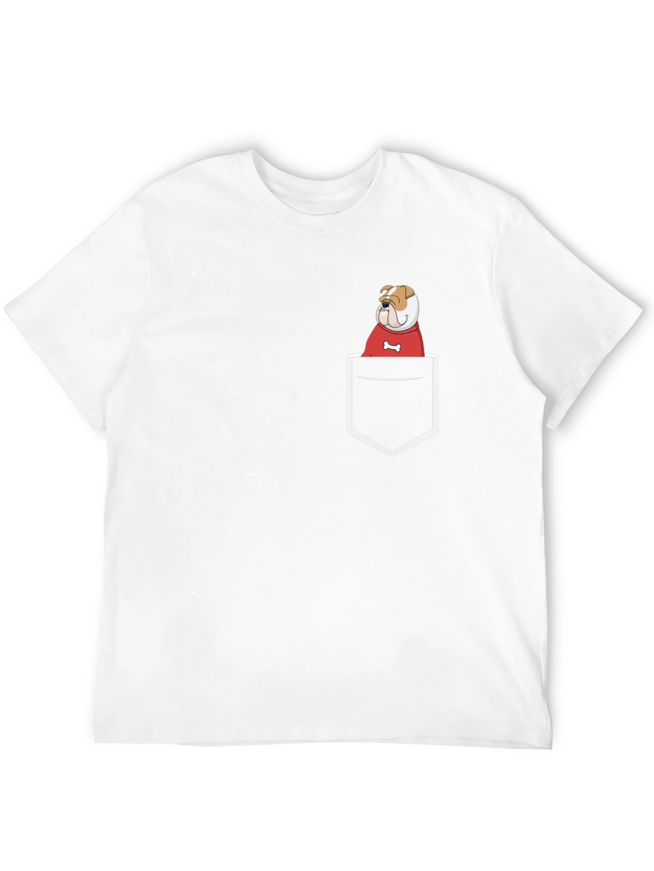 Black Bulldog in Pocket Graphic Tee - Black T-Shirt view 12