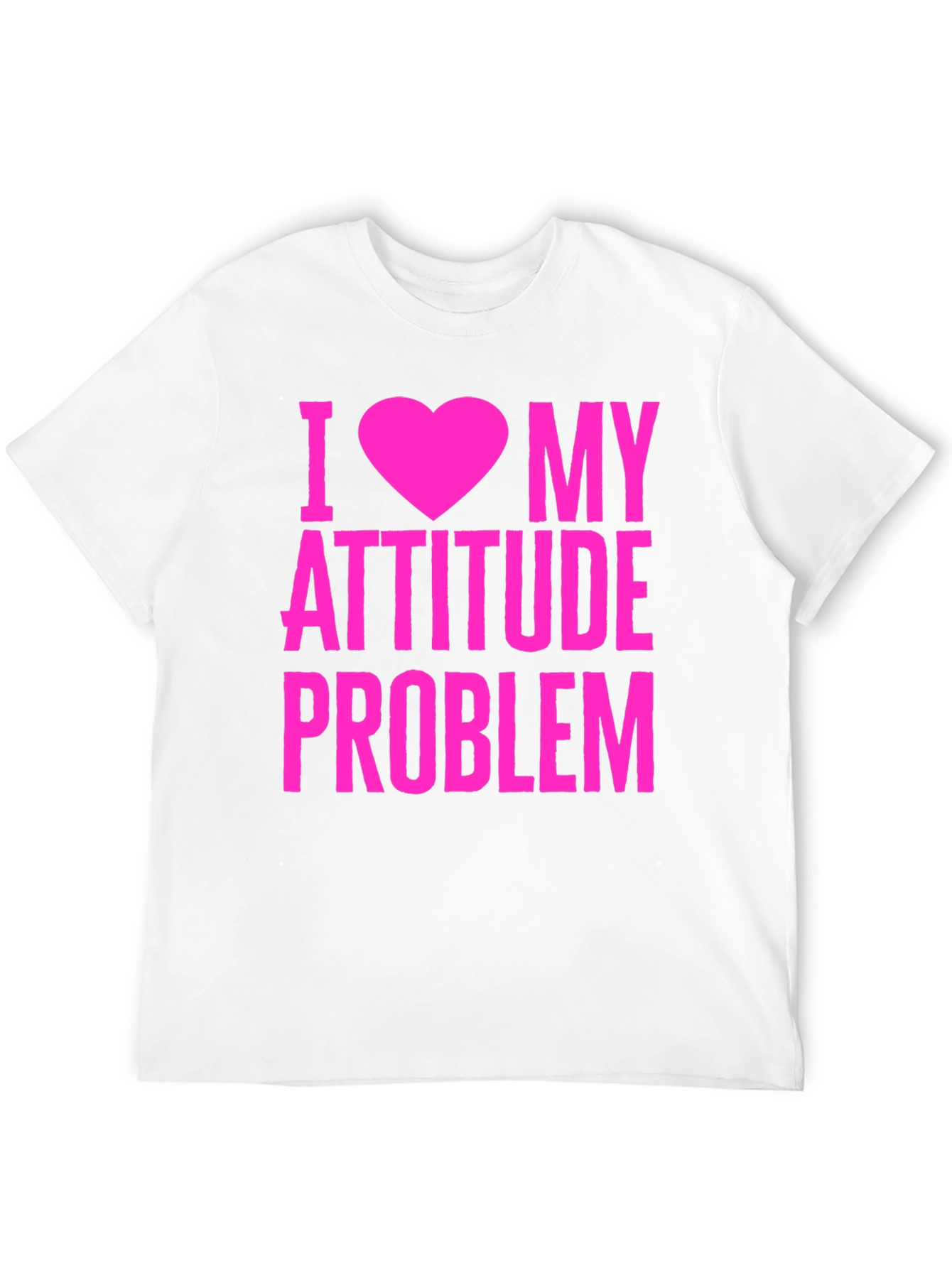 Black I Heart My Attitude Problem Graphic T-Shirt view 12