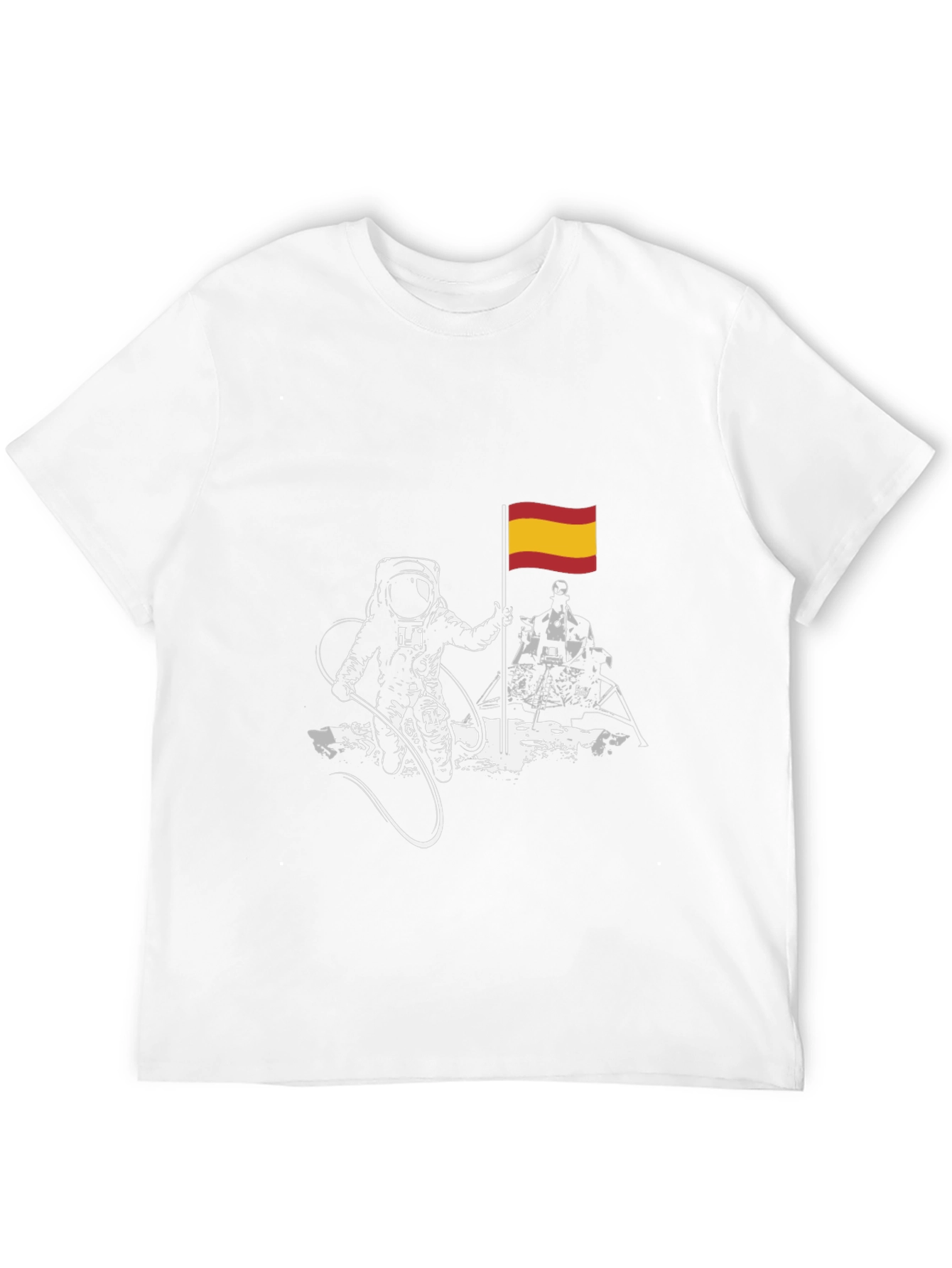Astronaut Spanish Flag Graphic T-Shirt - 12