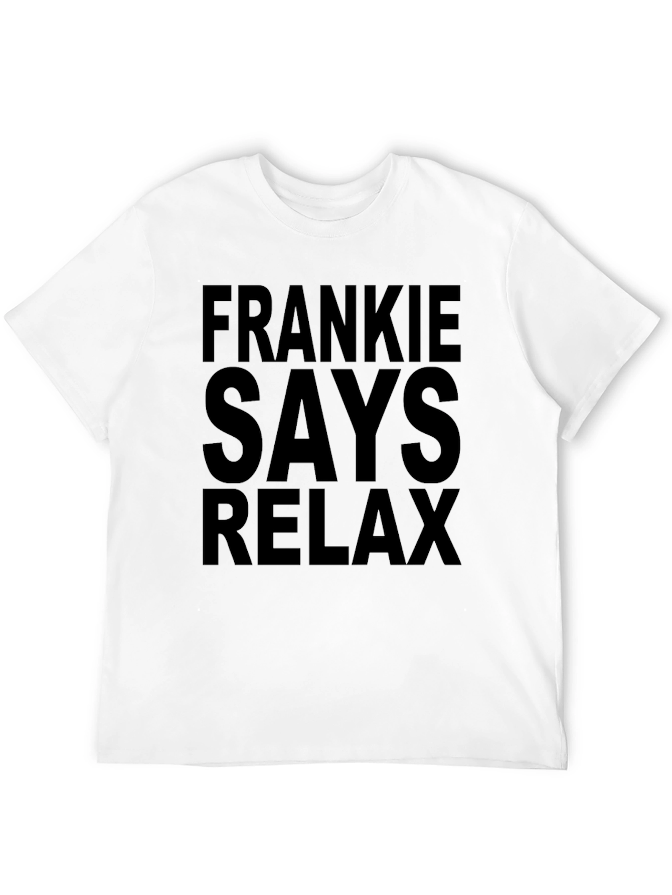 Black Frankie Says Relax Graphic Tee - Black Cotton T-Shirt view 12