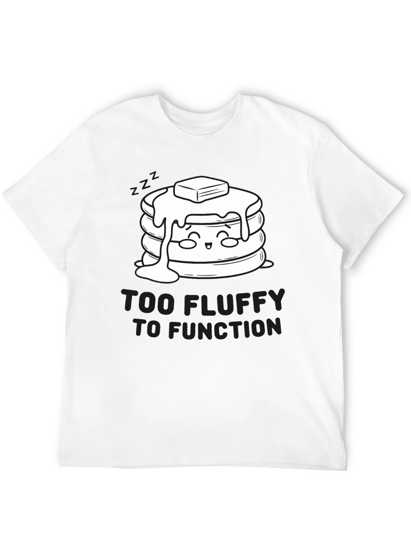 Black Too Fluffy to Function Graphic T-Shirt view 12