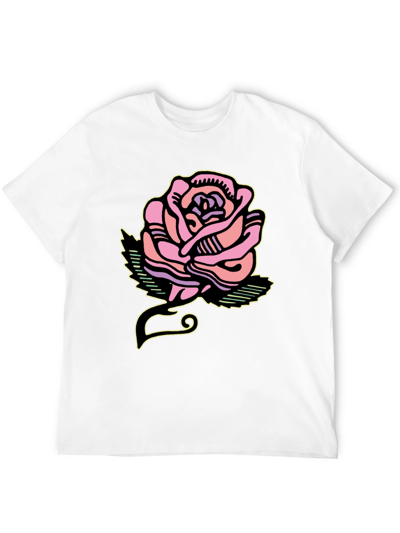 Rose Graphic Tee - Bold Artistic Design - 12