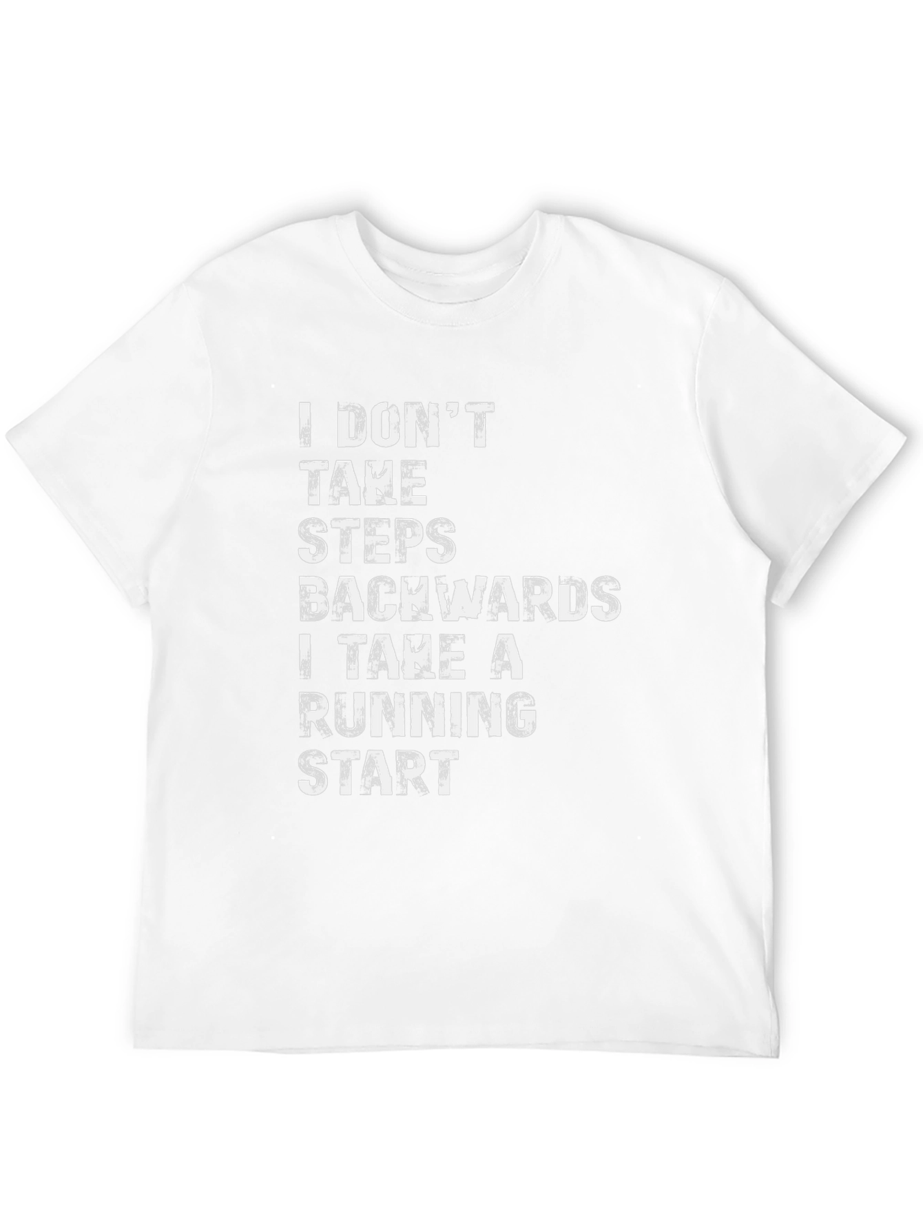 Black Motivational Graphic T-Shirt: Running Start view 12