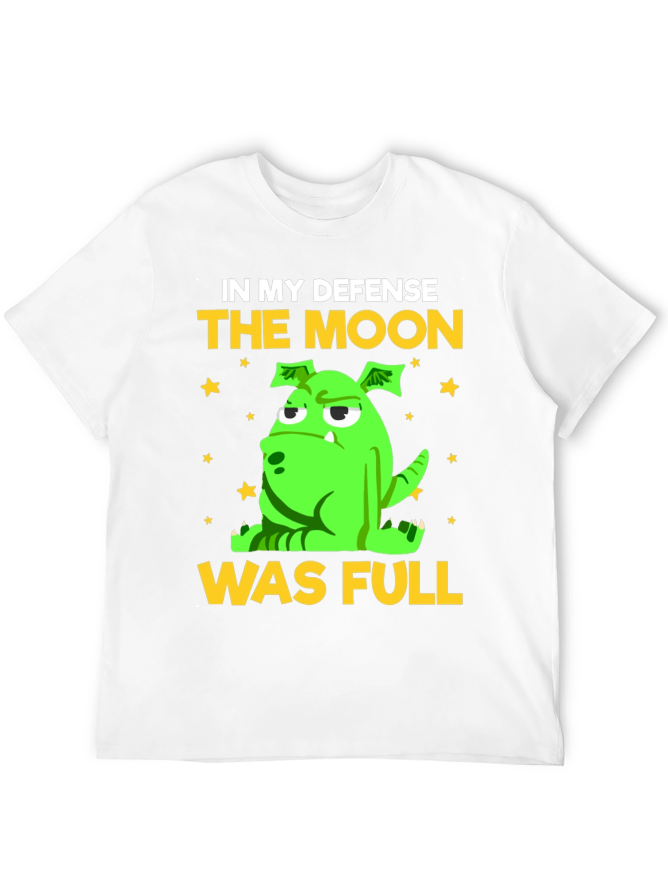 Black Funny "The Moon Was Full" Graphic Tee view 12