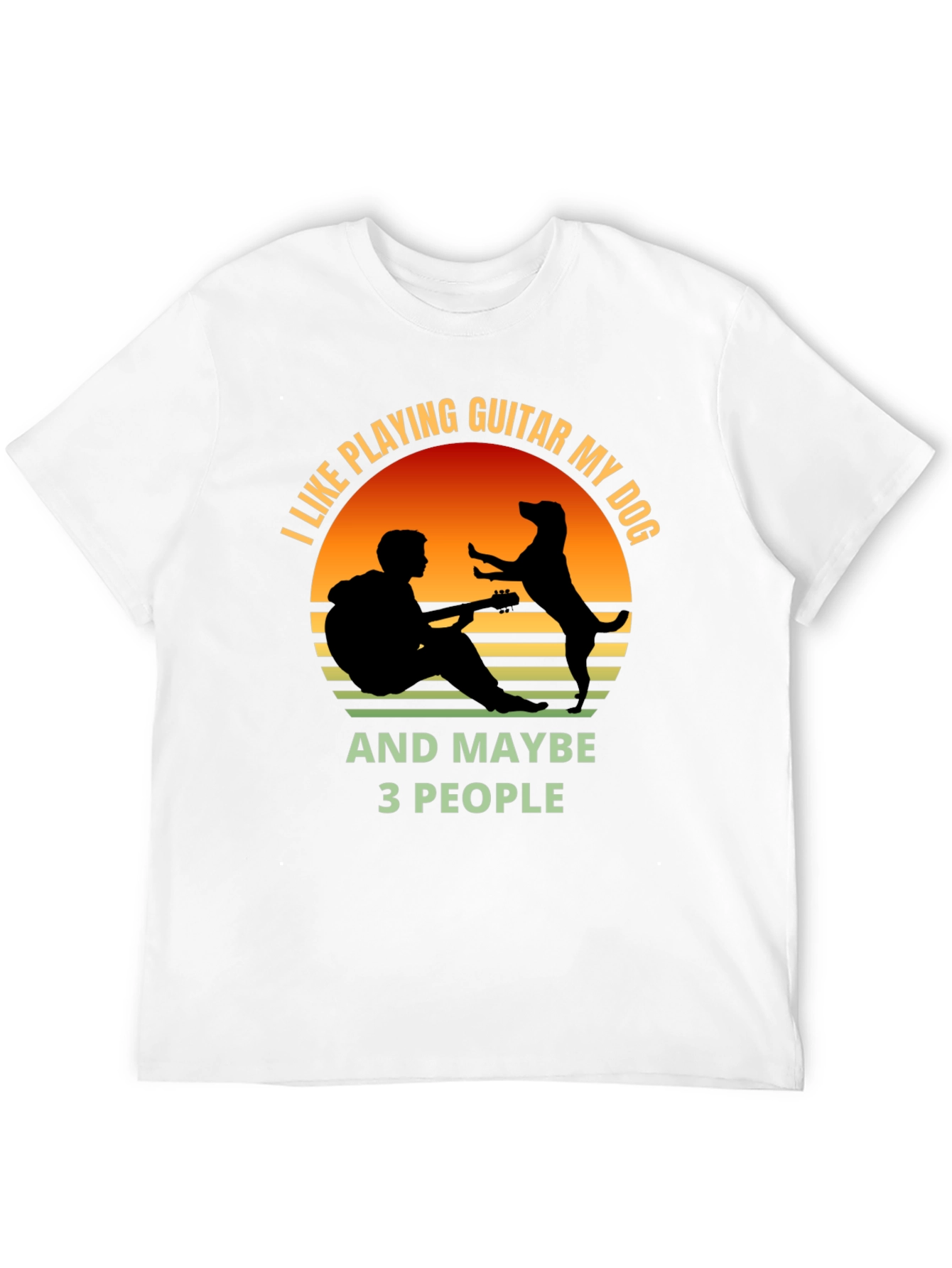 Black Guitar and Dog Lover T-Shirt view 12