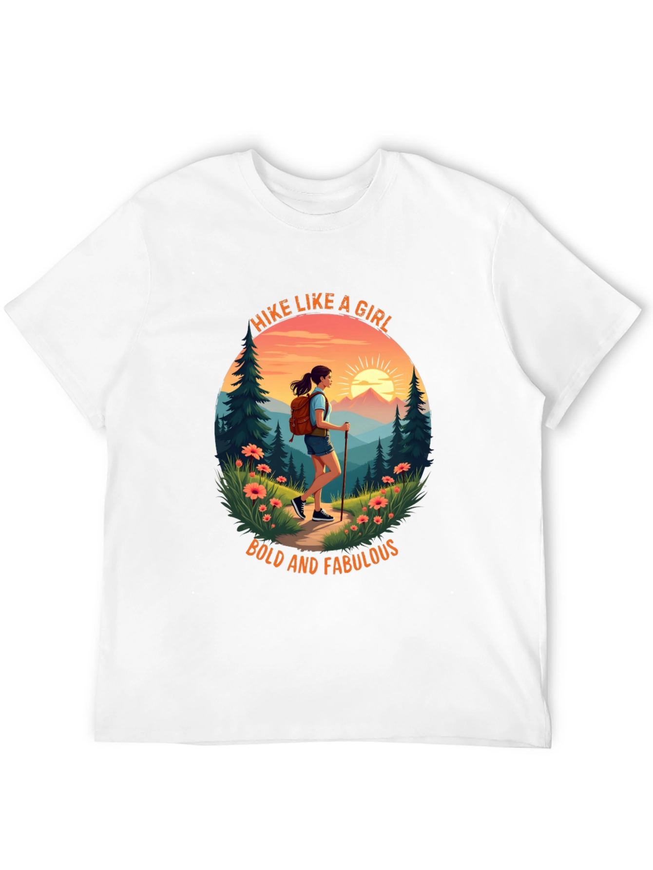 Black Hike Like A Girl T-Shirt view 12