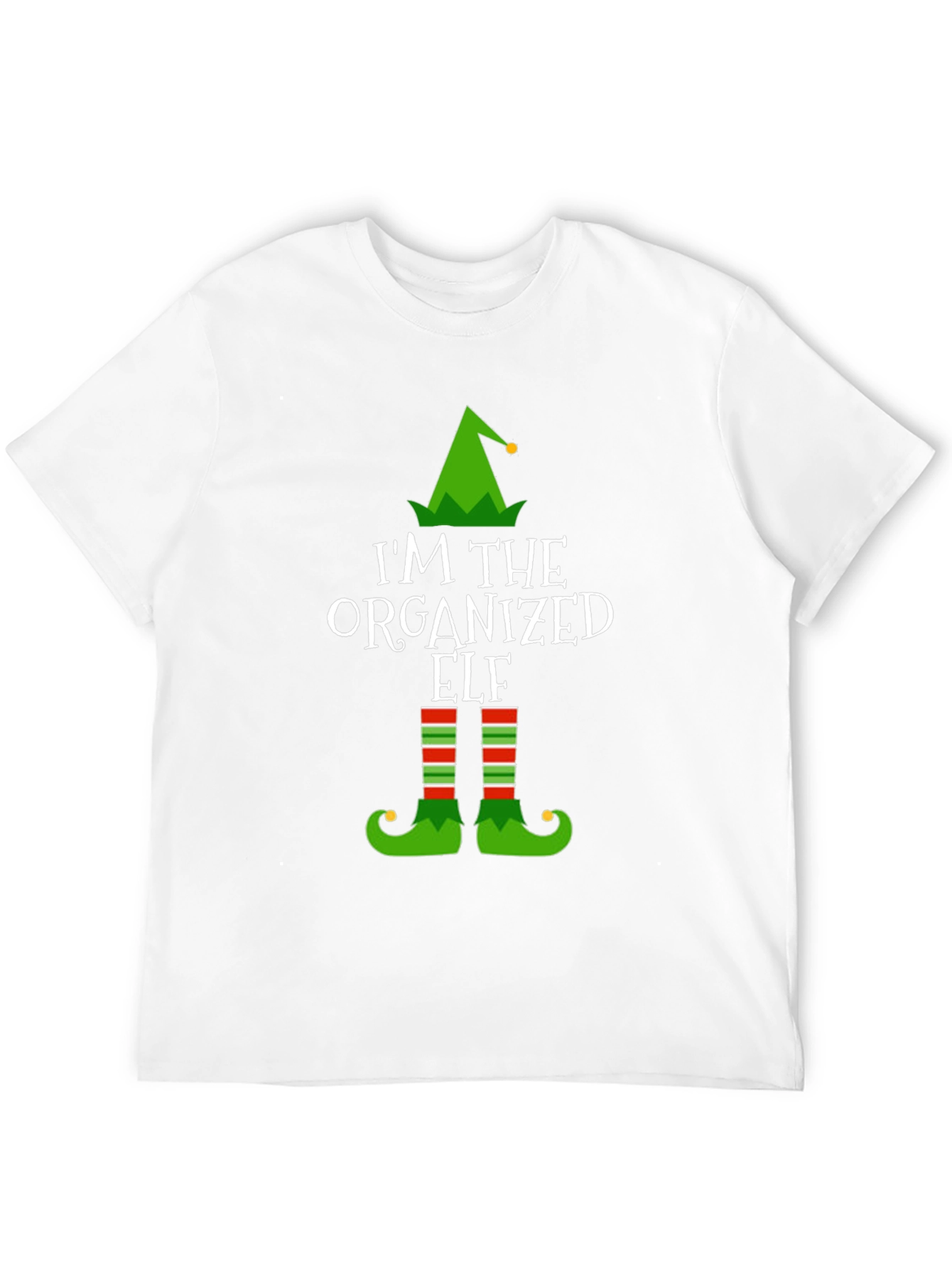 Black Organized Elf Holiday Graphic T-Shirt view 12