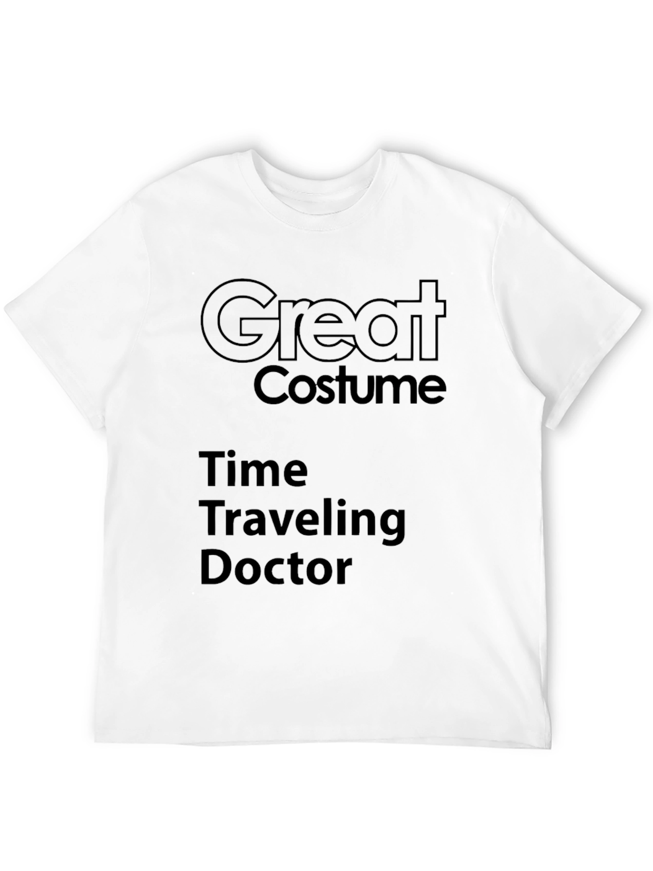 Black Great Costume Time Traveling Doctor T-Shirt view 12