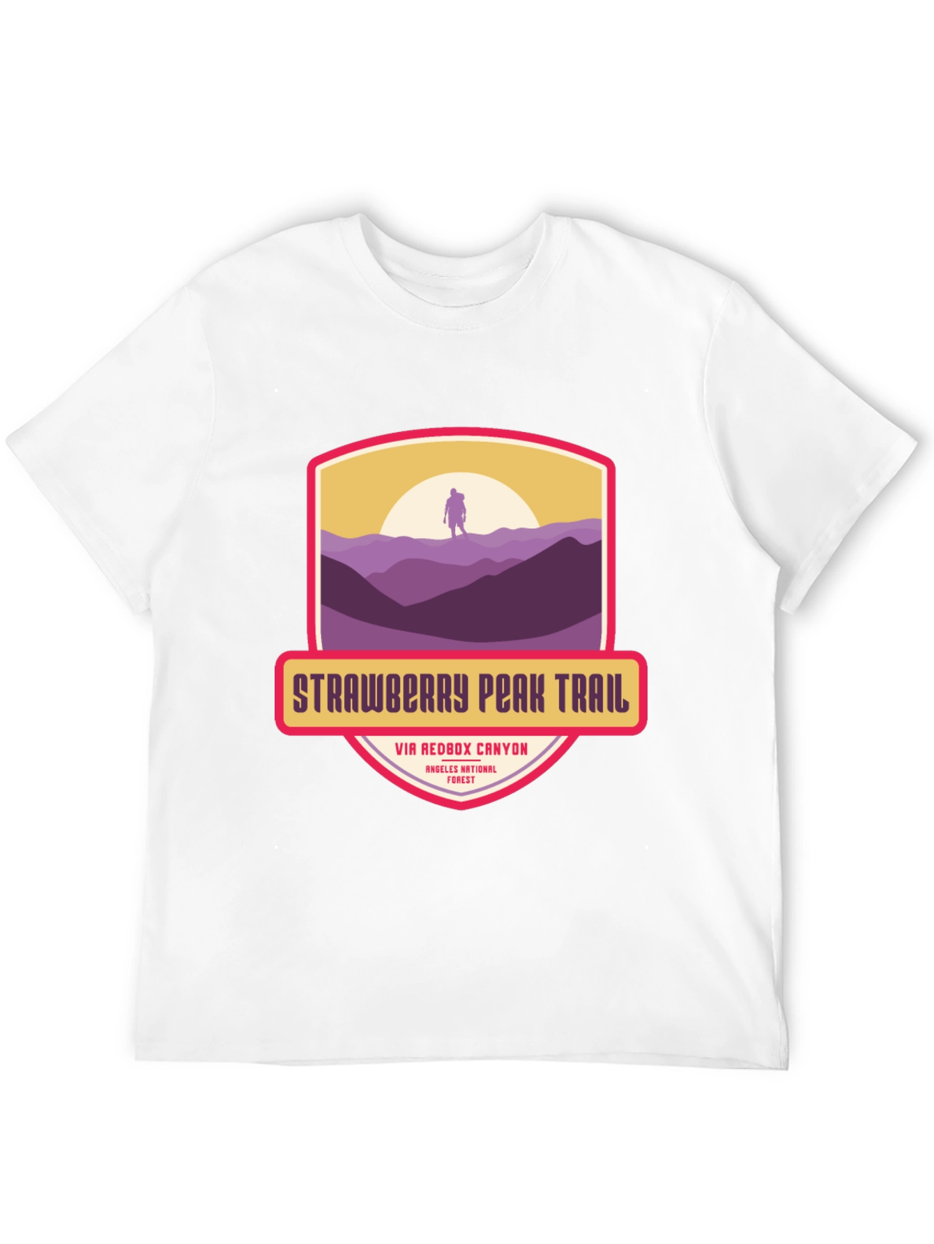 Black Strawberry Peak Trail T-Shirt - Hiker Adventure view 12