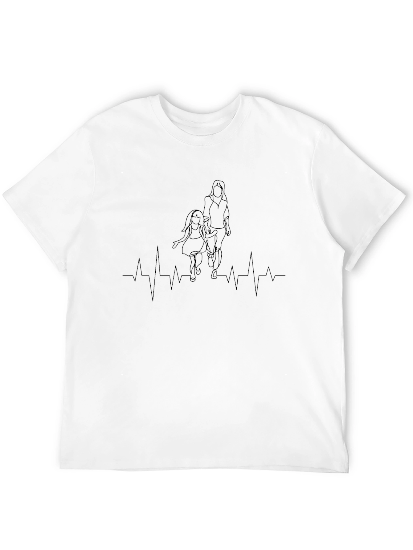 Black Heartbeat Mother & Daughter Tee view 12