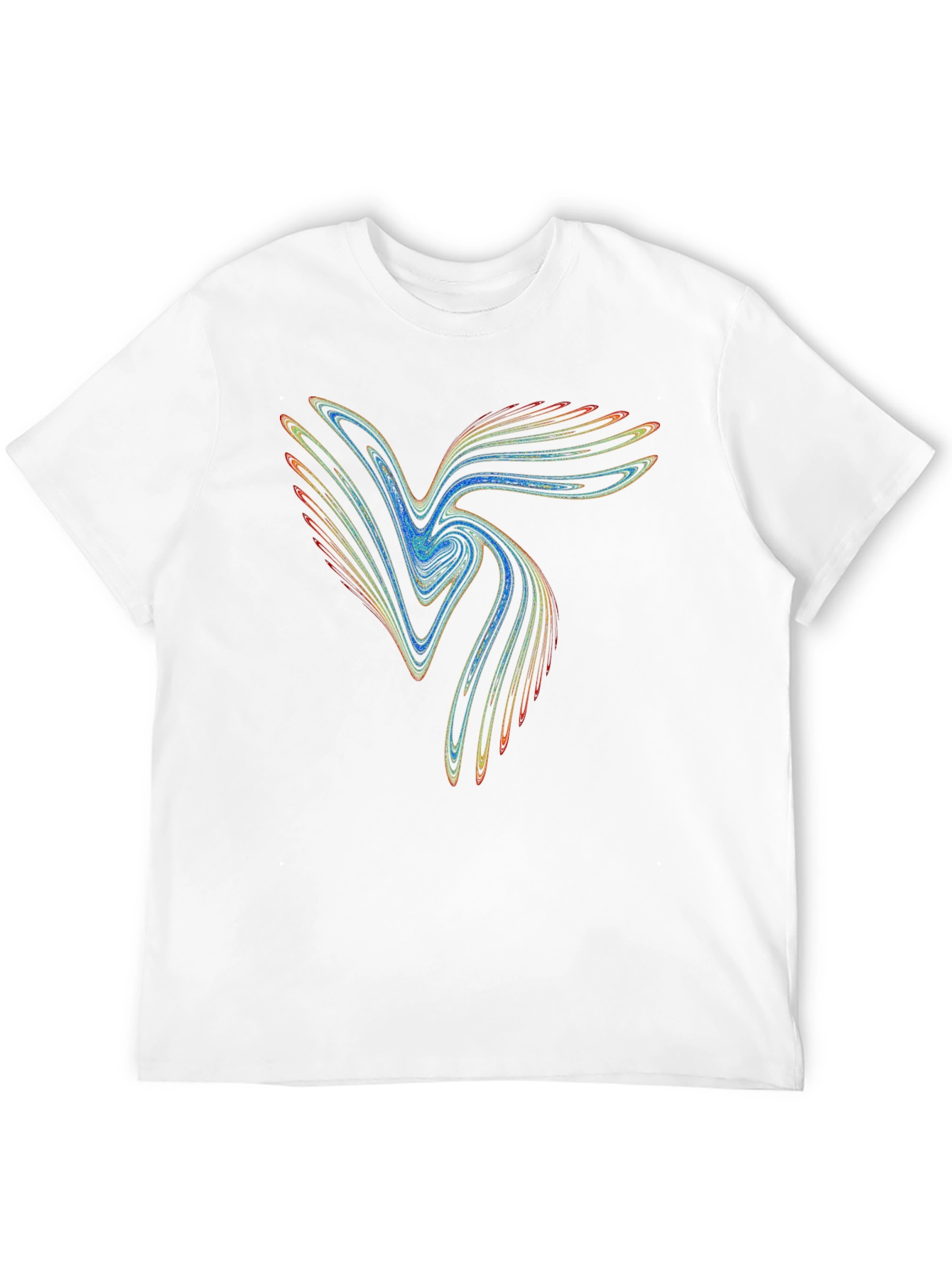 Black Abstract Wave Graphic Tee - Black view 12