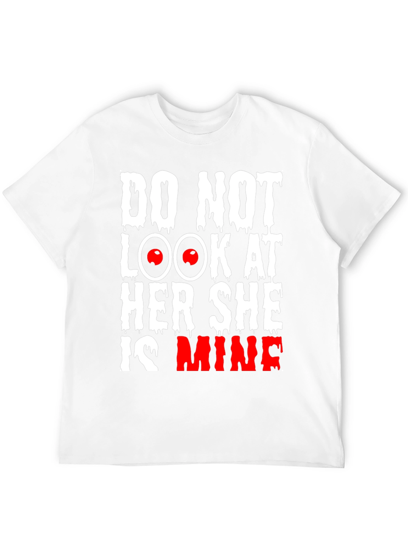 Black Do Not Look at Her She is Mine Graphic Tee view 12