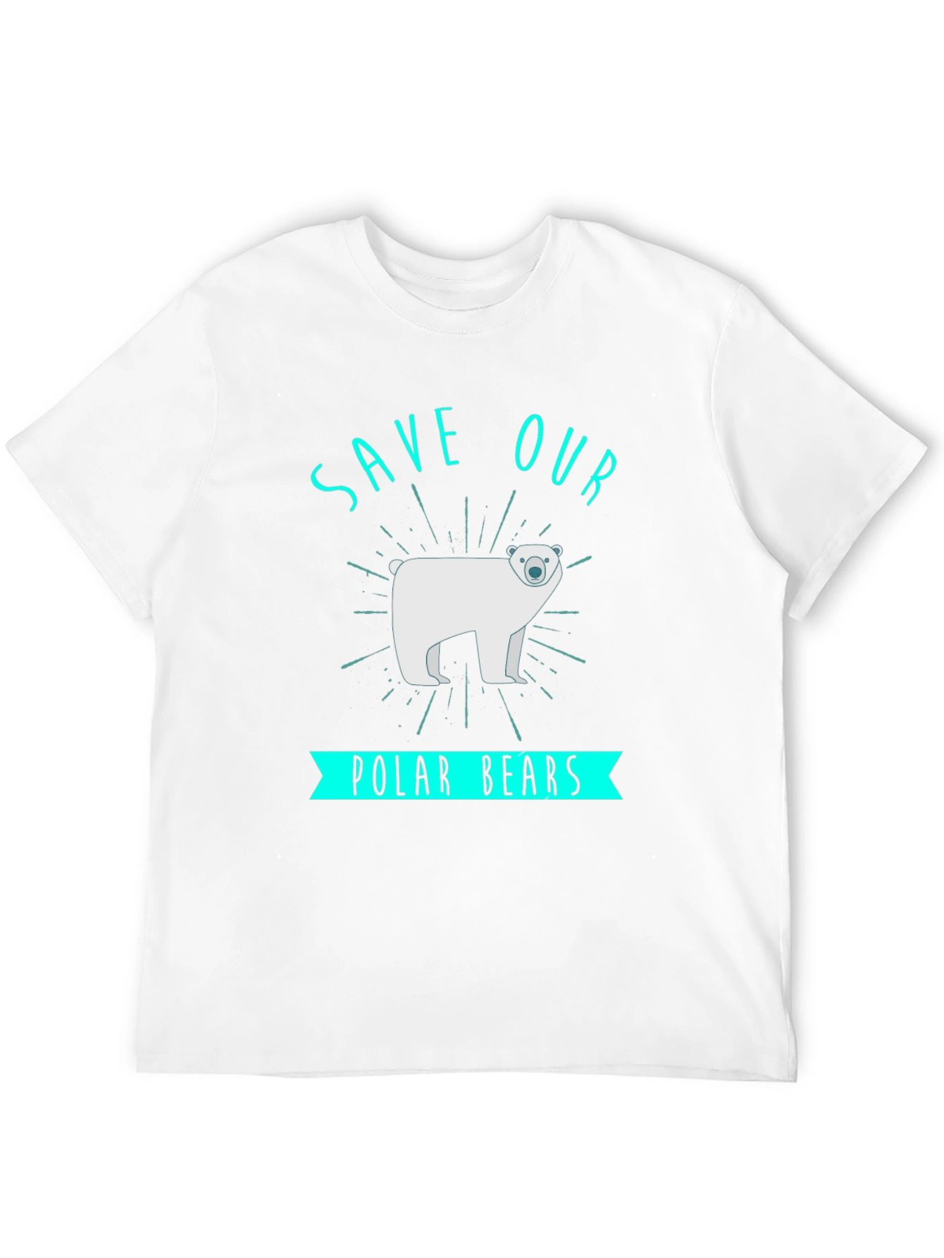 Black Save Our Polar Bears Graphic Tee - Black view 12