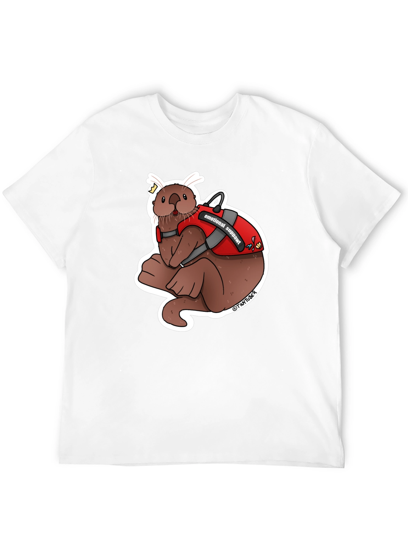 Black Emotional Support Otter Graphic Tee view 12