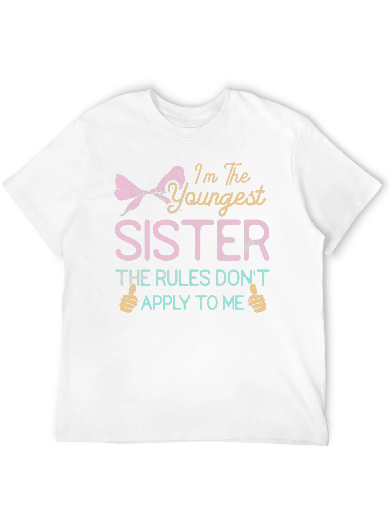 Black Youngest Sister T-Shirt - Rules Don't Apply view 12