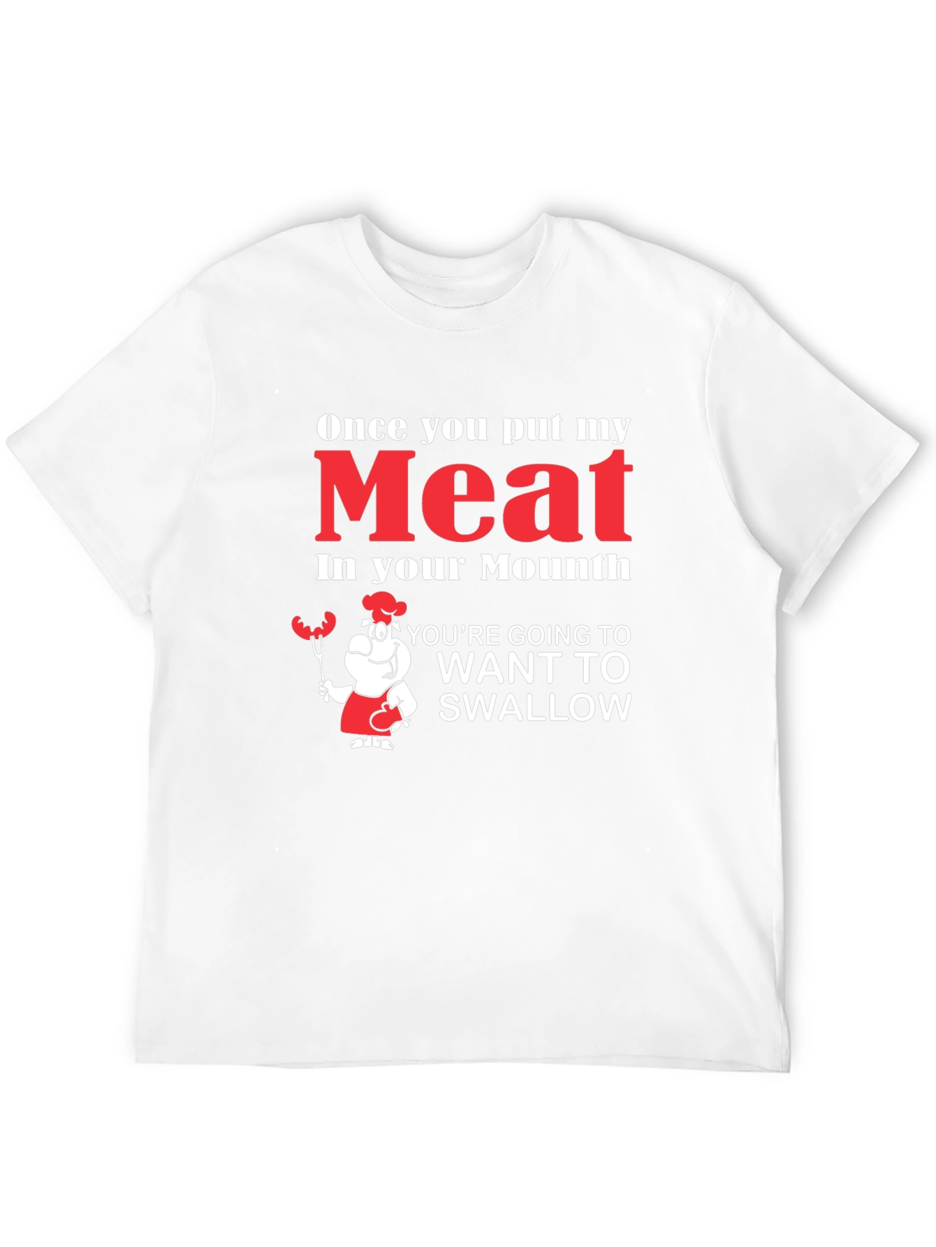 Black Funny Meat in Your Mouth Graphic T-Shirt view 12