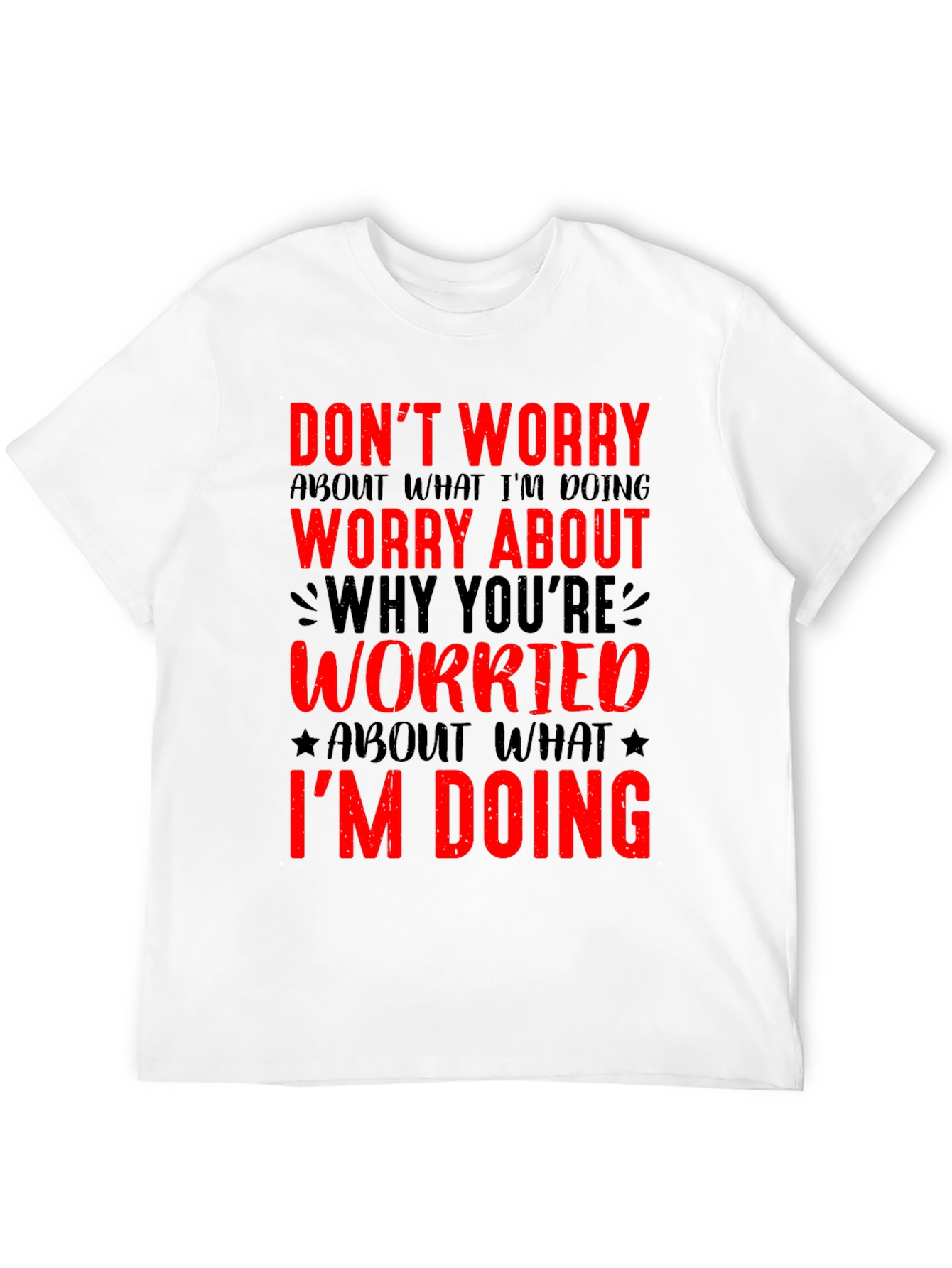Black Don't Worry Graphic Tee - Black view 12