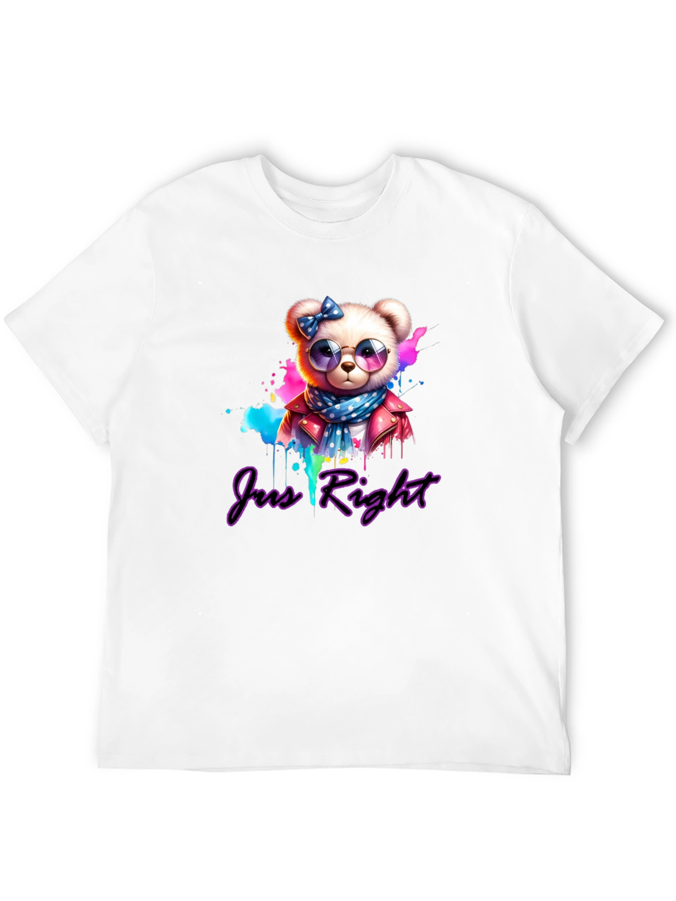 Just Right Bear Graphic Tee - Trendy Style - 12