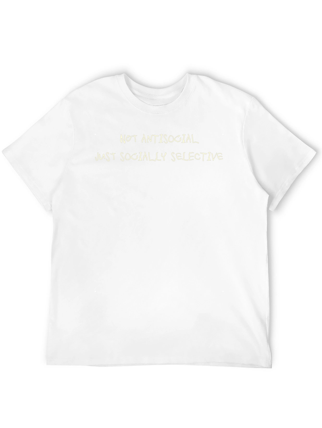 Black Not Antisocial Socially Selective Black T-Shirt view 12