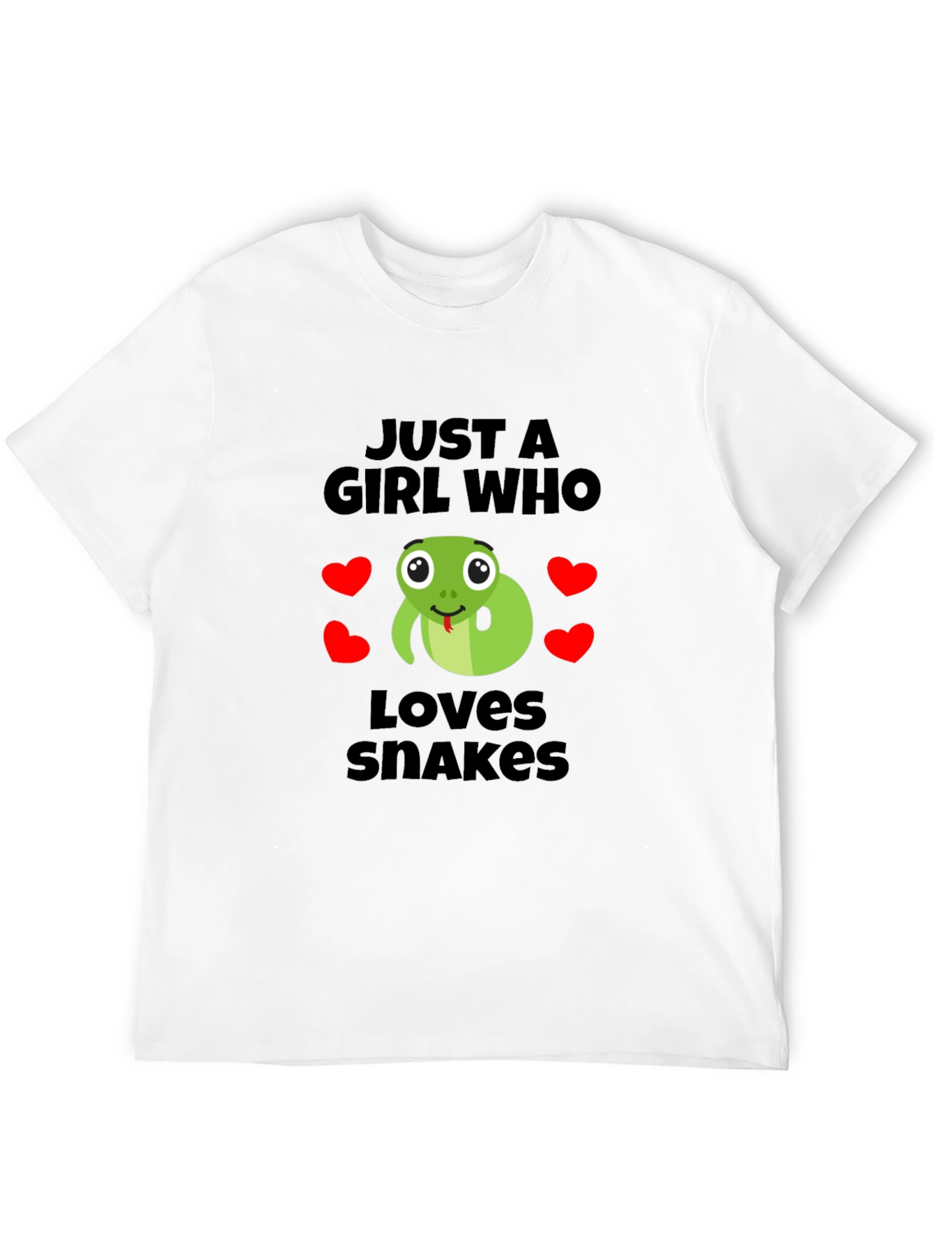Black Just a Girl Who Loves Snakes T-Shirt view 12