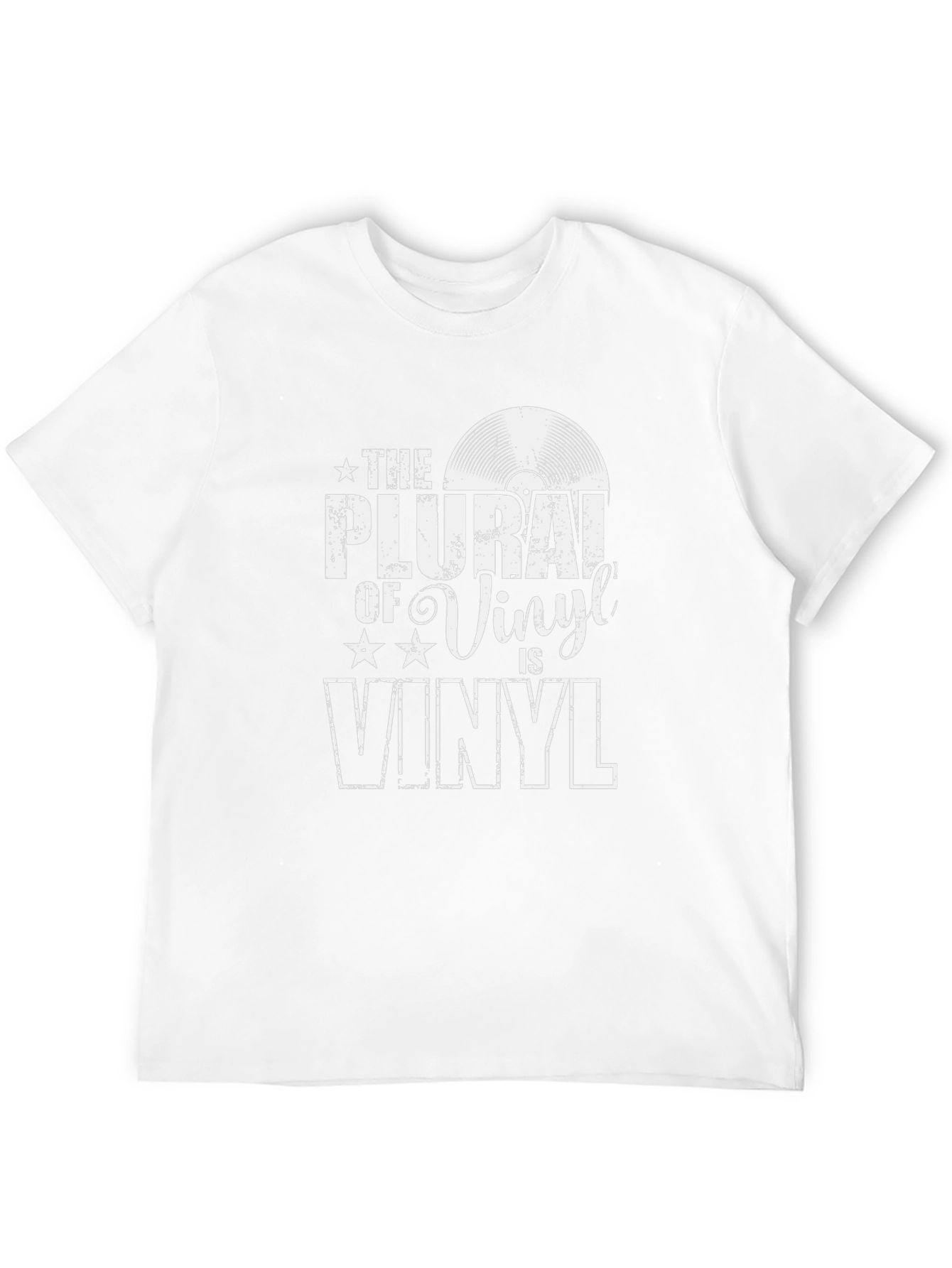 Black The Plural of Vinyl is Vinyl T-Shirt view 12