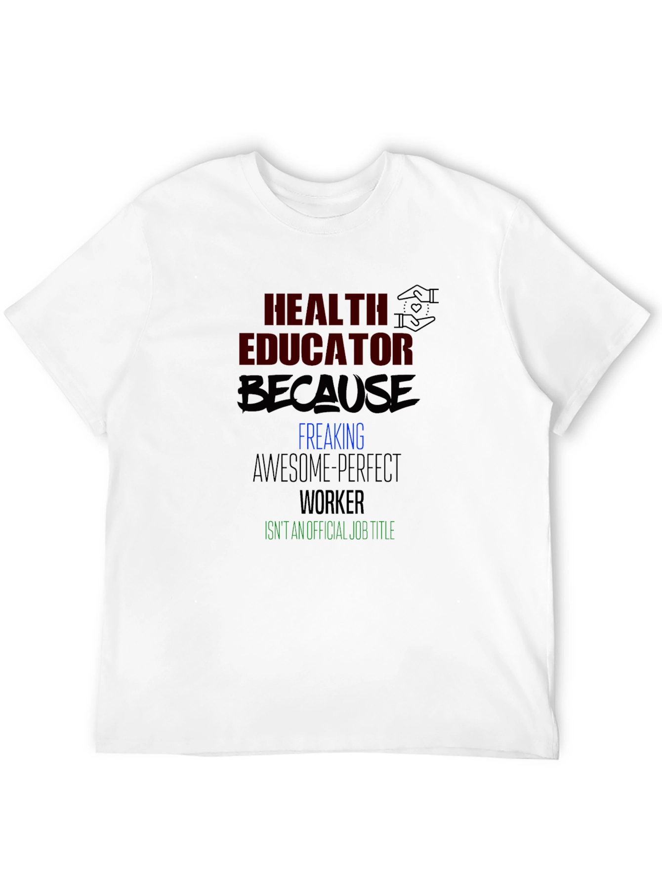 Black Health Educator Graphic T-Shirt - Awesome Worker view 12