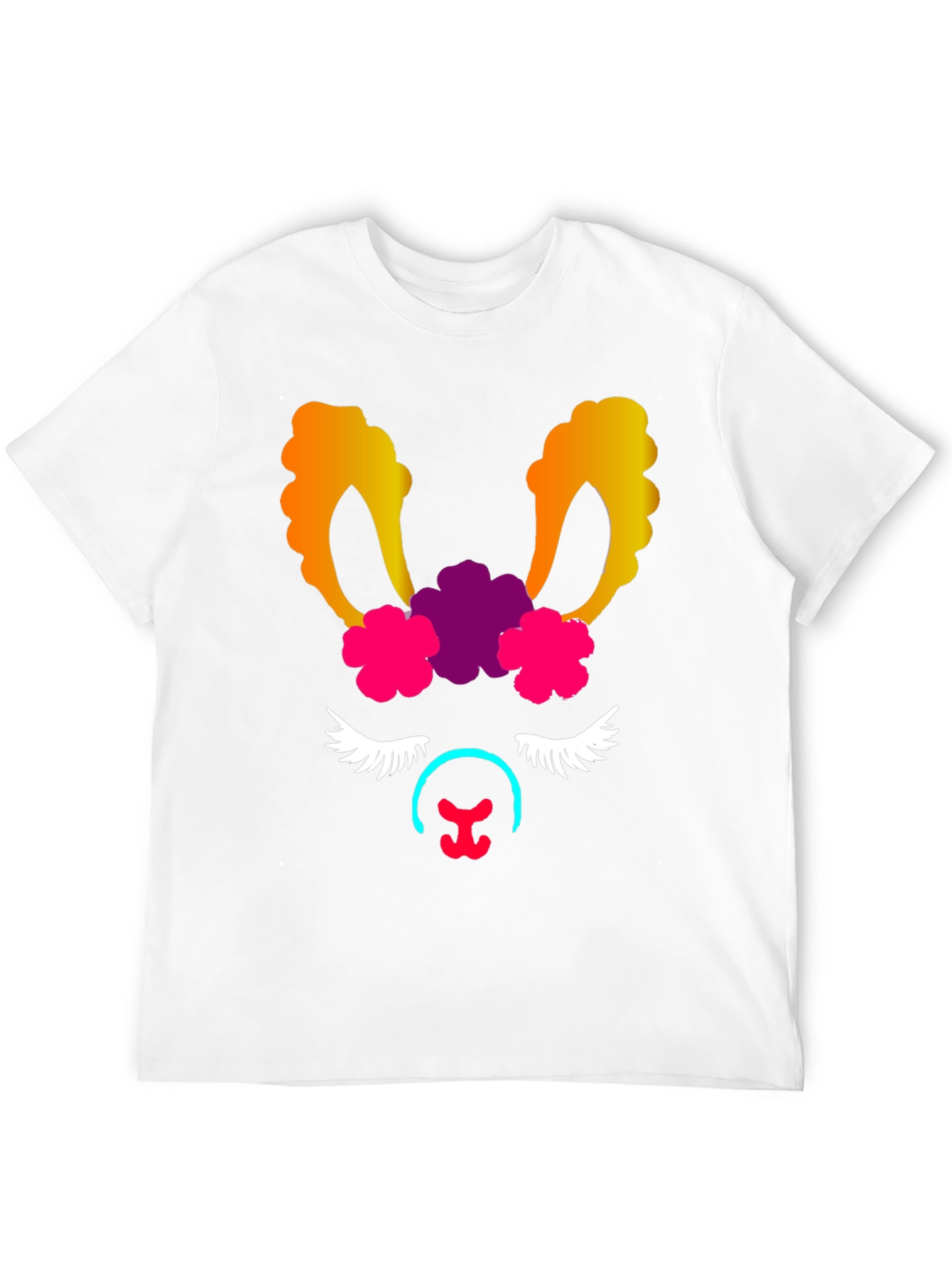 Black Llama Face Graphic Tee view 12