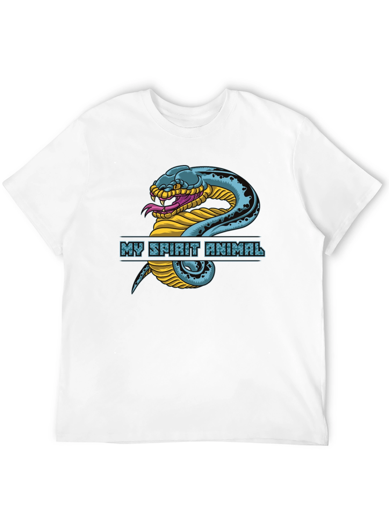Black My Spirit Animal Snake Graphic T-Shirt view 12