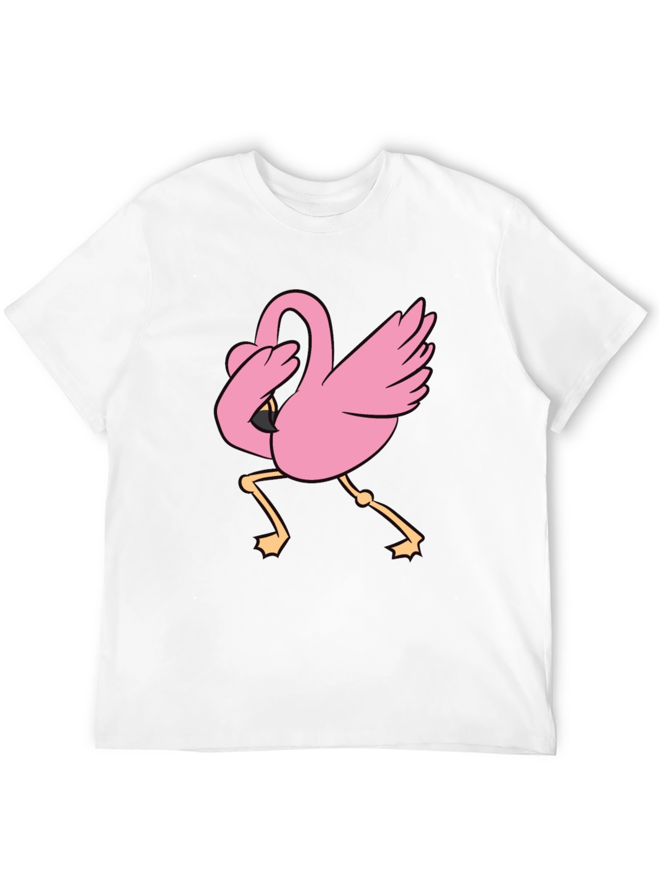 Black Dabbing Flamingo Black T-Shirt view 12