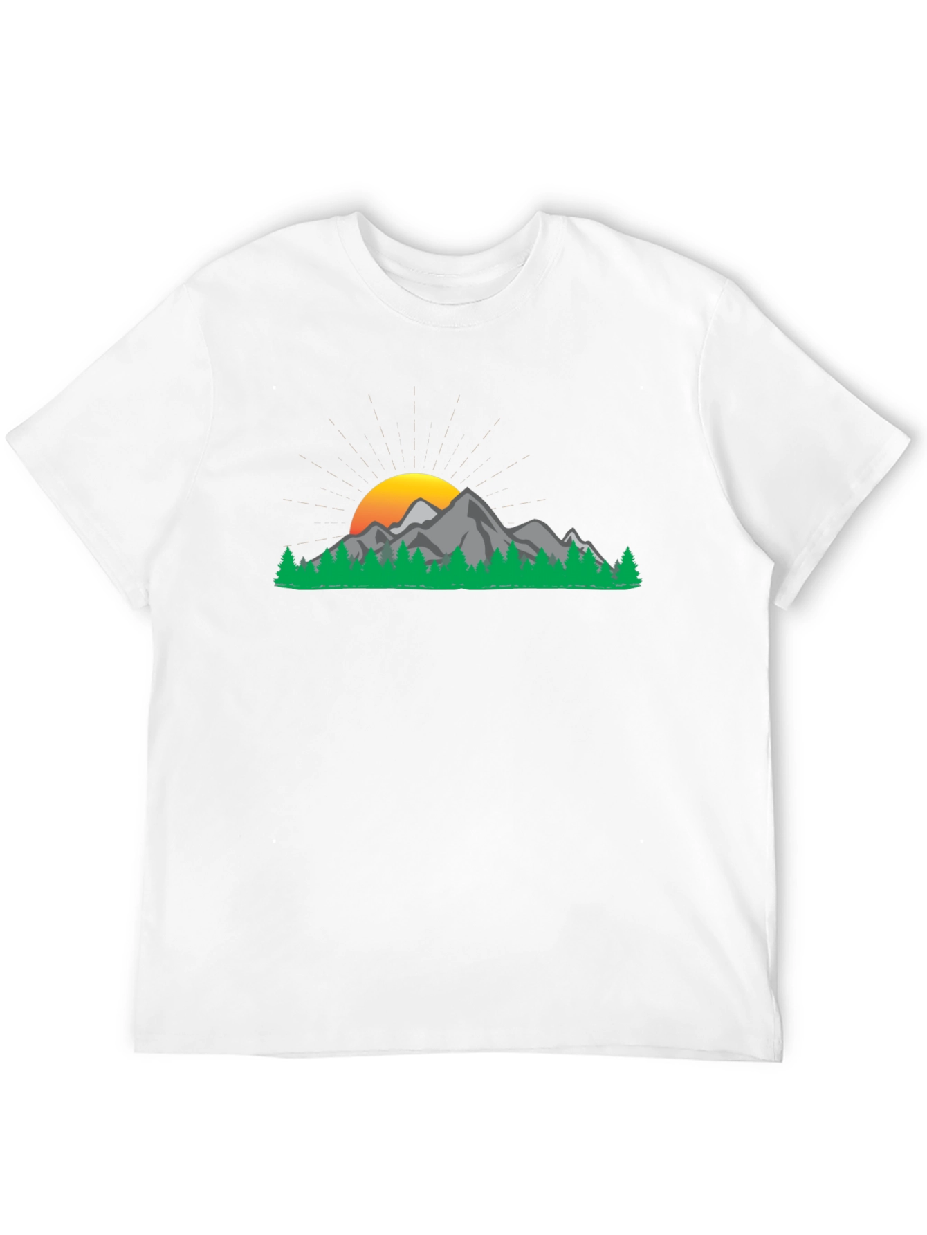 Black Mountain Sunset Graphic Tee - Nature Inspired Casual Wear view 12