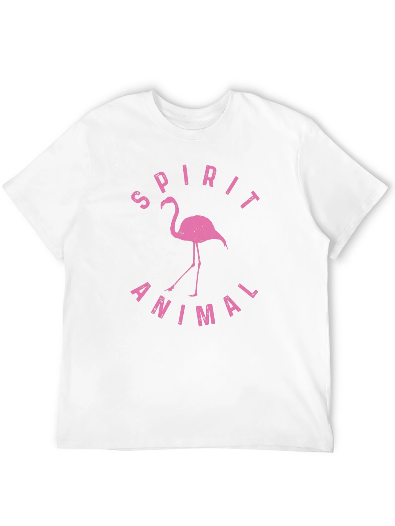 Black Spirit Animal Flamingo Graphic Tee - Black Cotton T-Shirt view 12