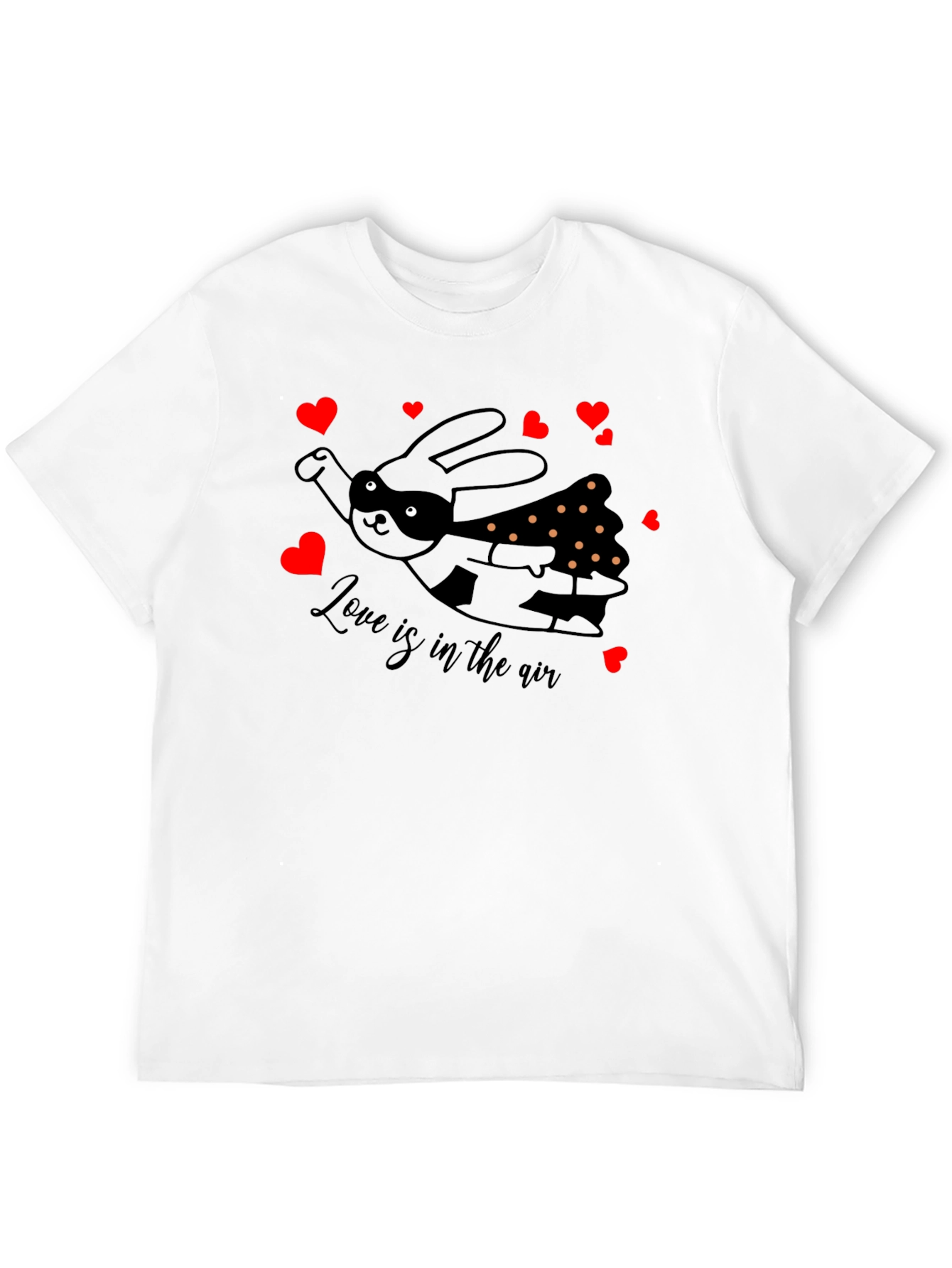 Black Love is in the Air Valentine's Bunny T-Shirt view 12
