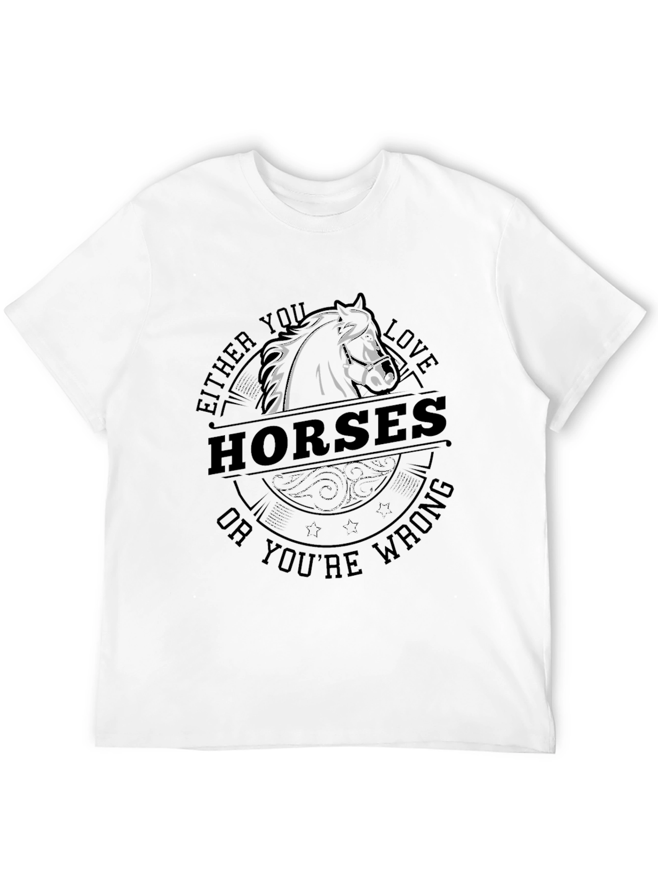 Black Horse Lover T-Shirt - Horses or Wrong! view 12