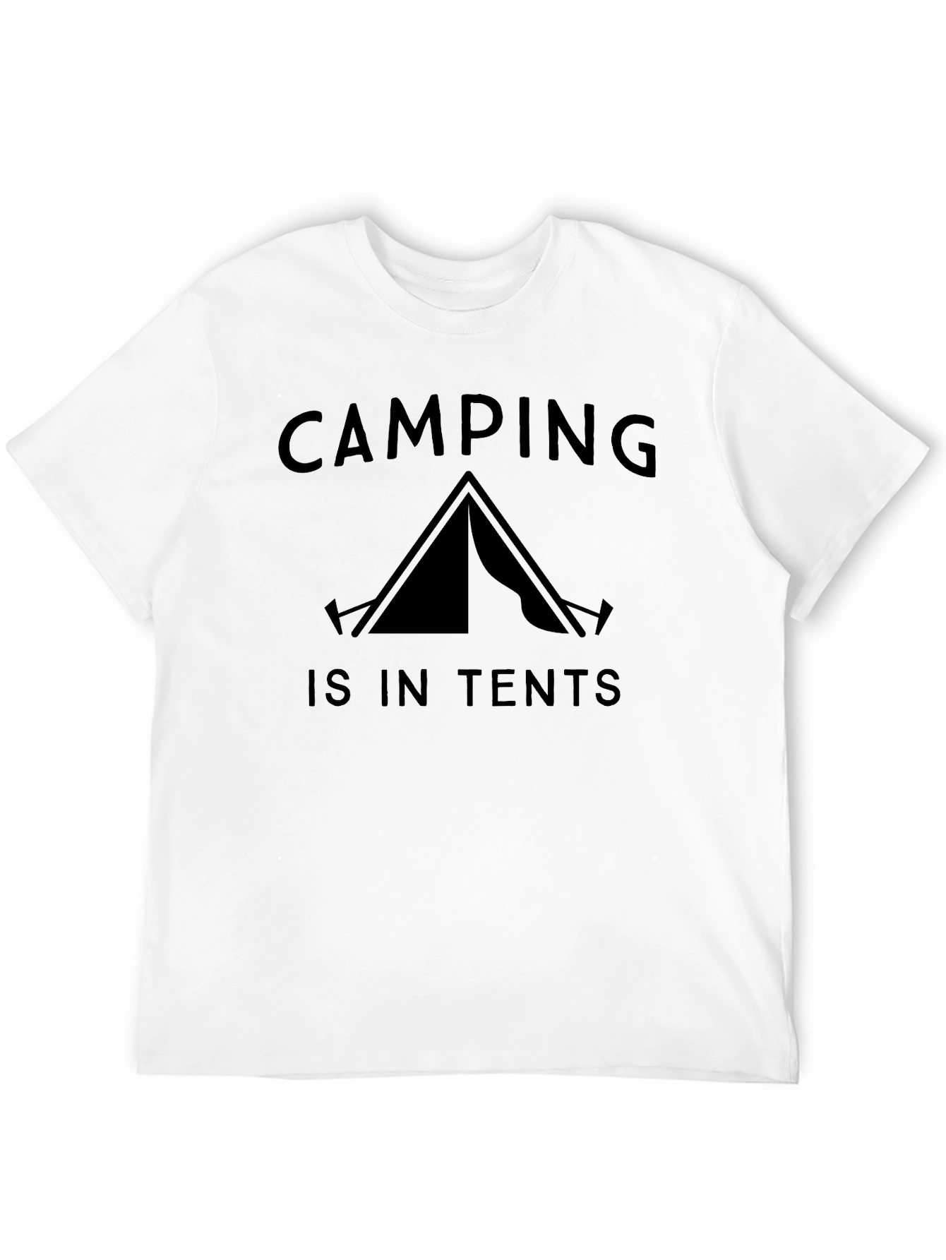 Black Camping is in Tents Black Graphic Tee view 12