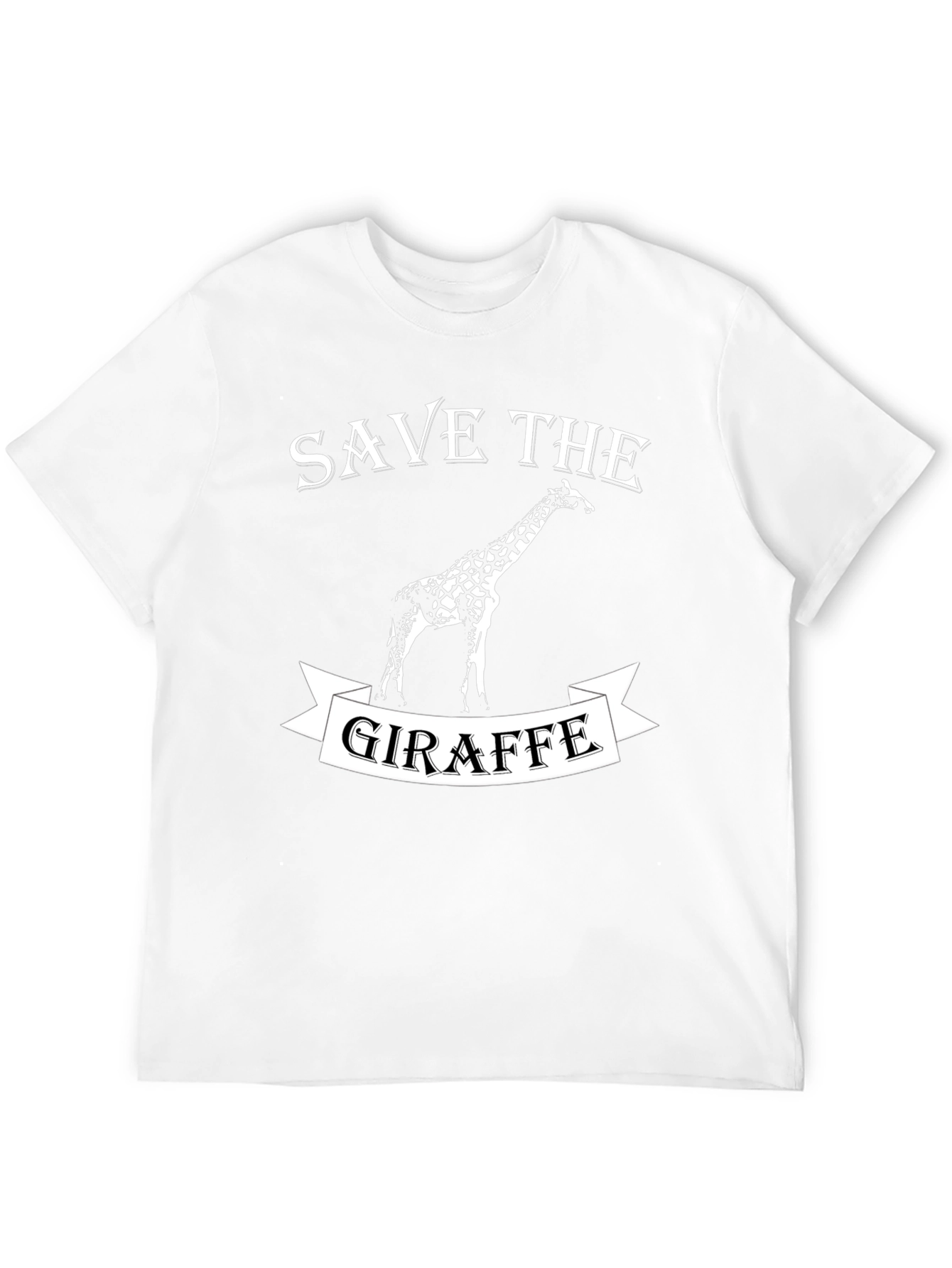 Black Save the Giraffe Graphic Tee - Animal Lover Shirt view 12