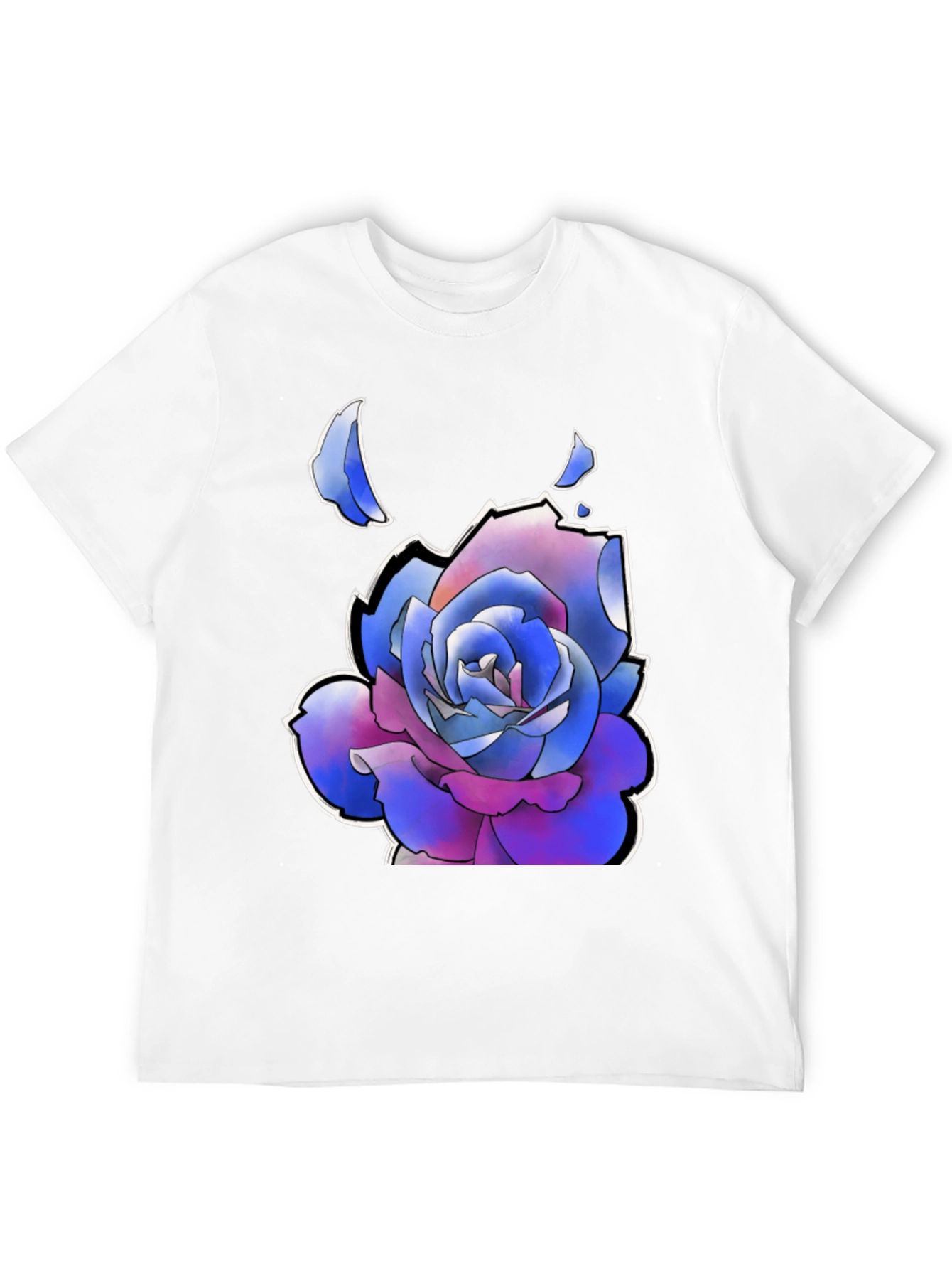 Black Rose Graphic T-Shirt - Black Casual Tee view 12