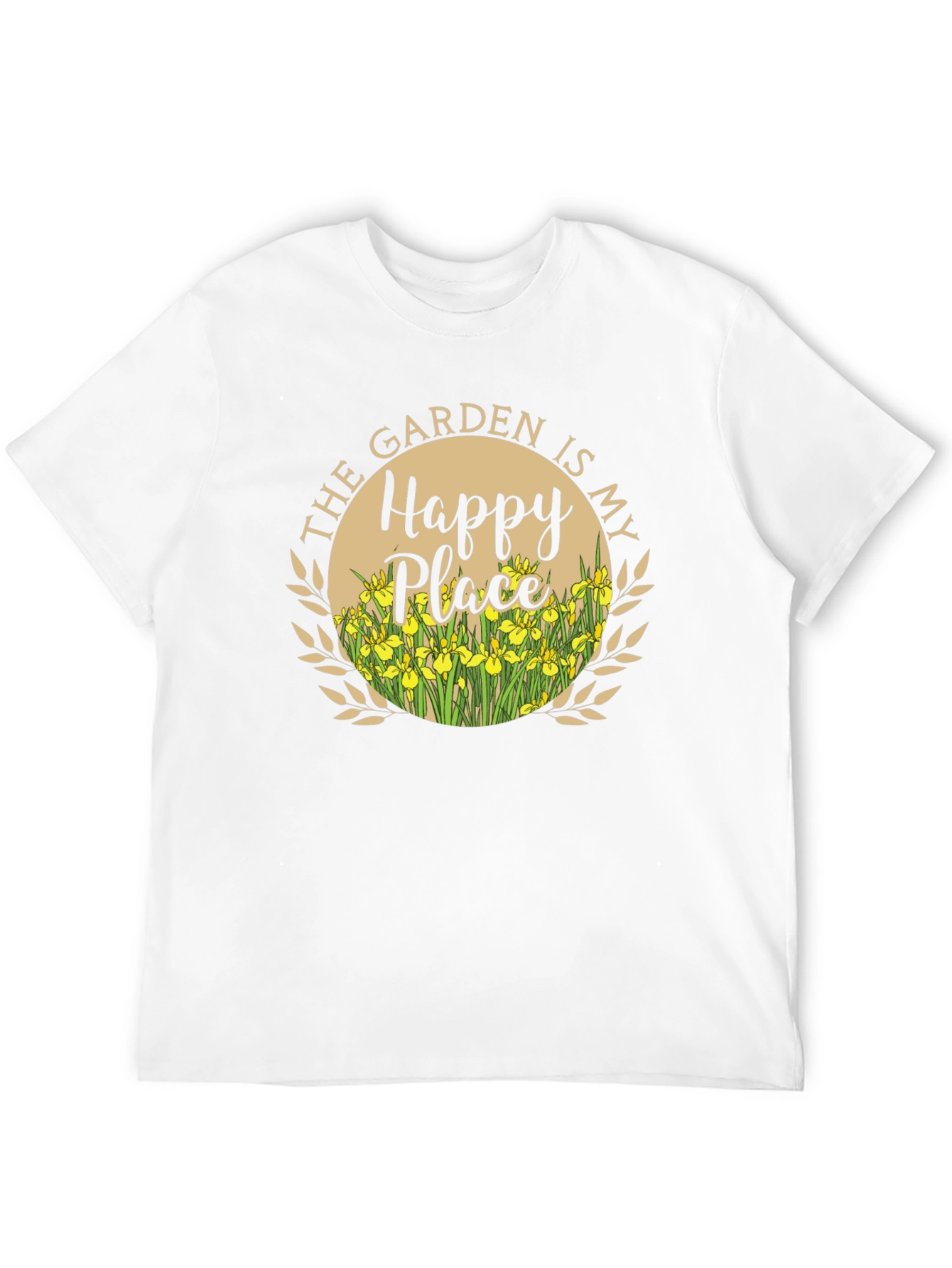 Black The Garden is My Happy Place Black T-Shirt view 12