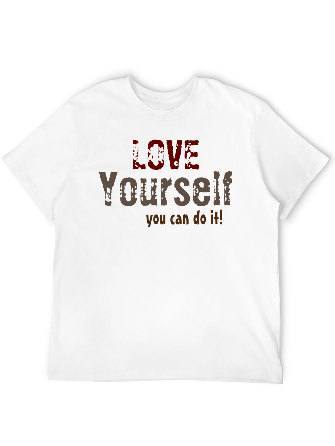 Black Love Yourself Motivational Graphic T-Shirt view 12