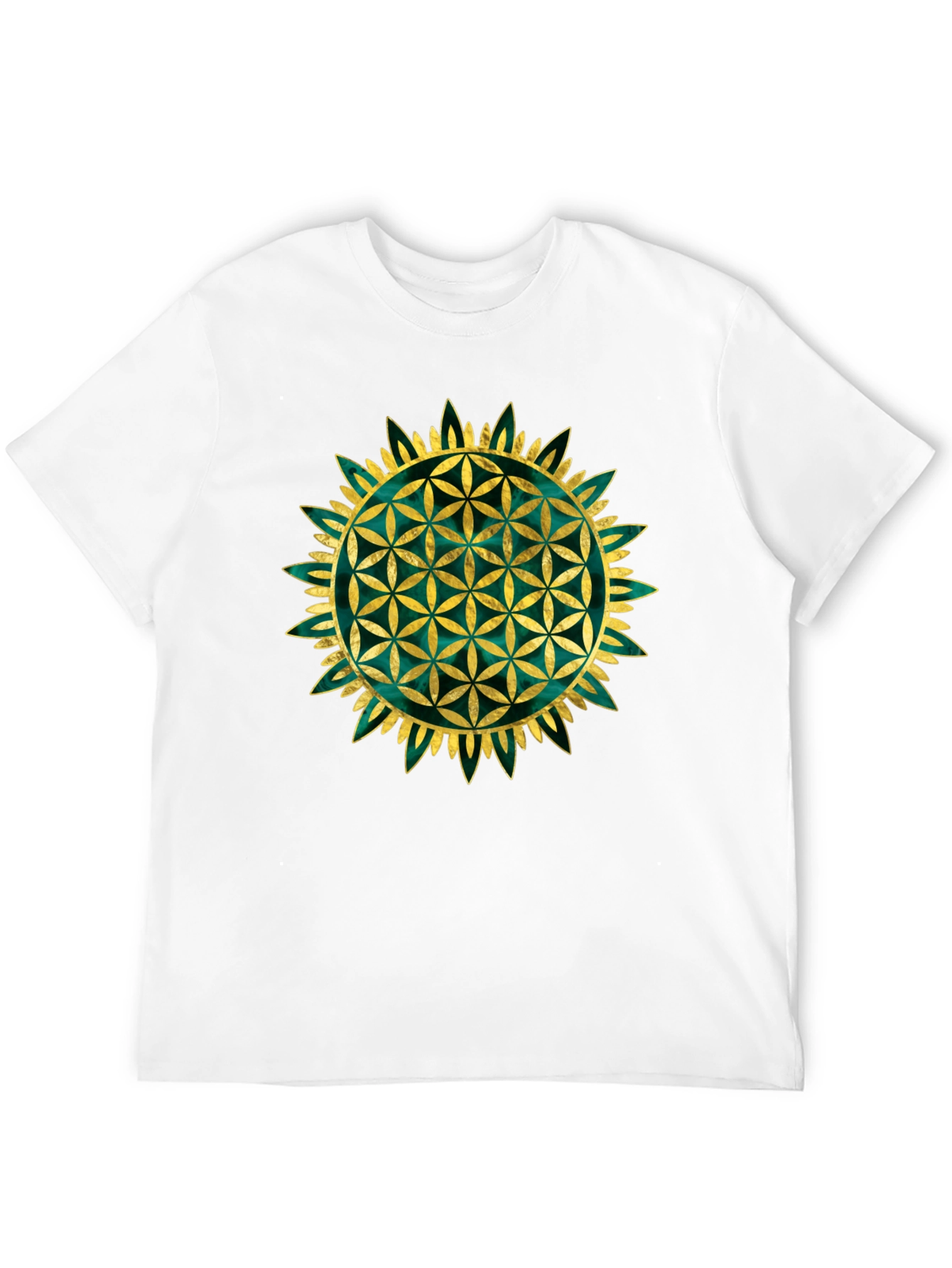 Black Flower of Life Graphic Tee - Sacred Geometry Shirt view 12
