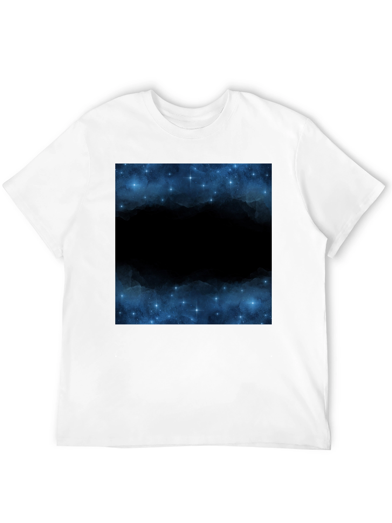 Black Nebula Graphic Print Crew Neck T-Shirt view 12