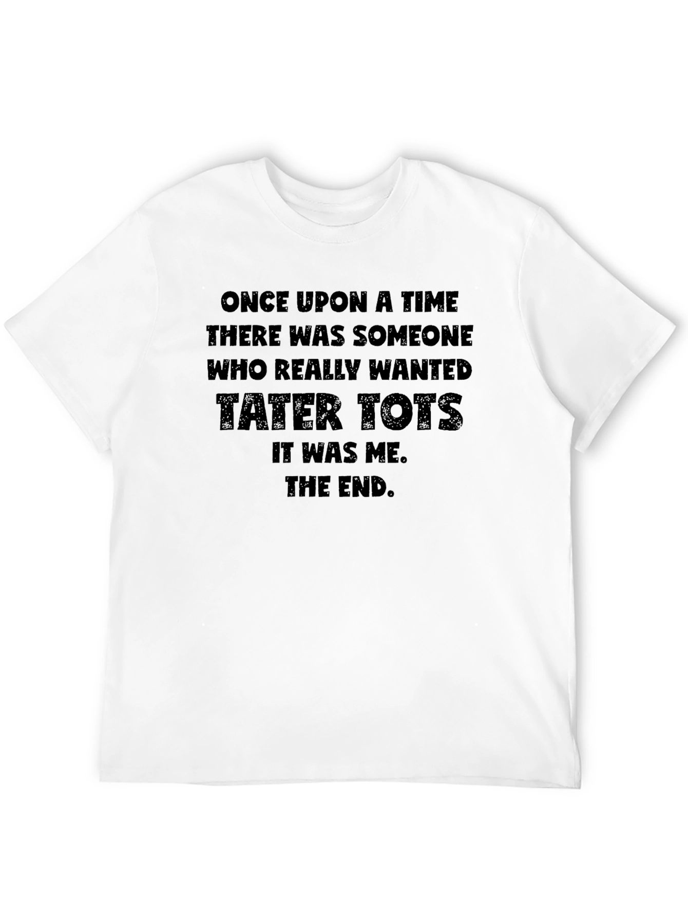 Black Tater Tots Graphic Tee - Funny Food Shirt view 12