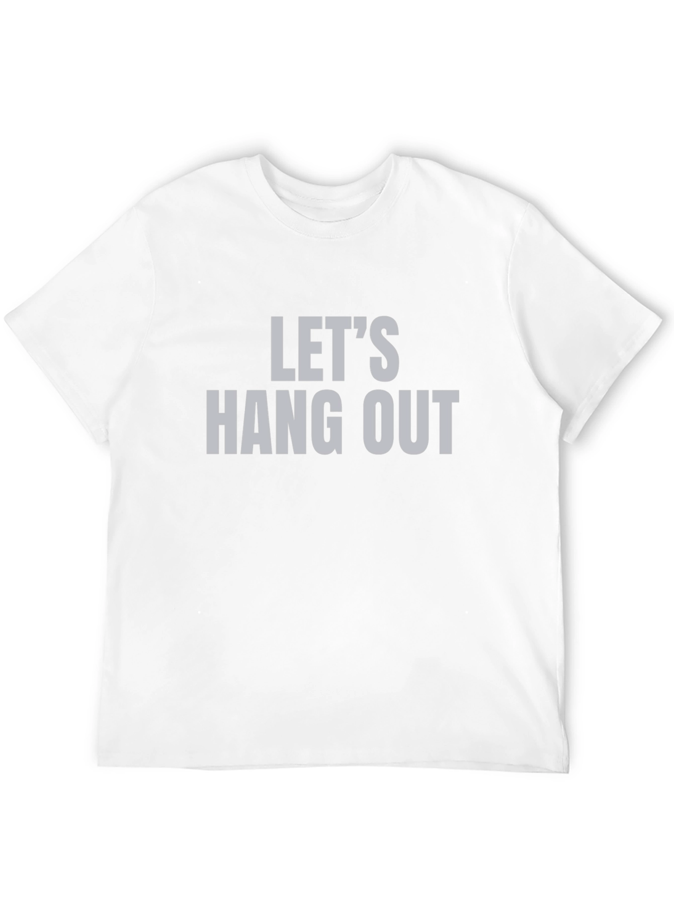 Black Let's Hang Out Graphic Tee - Trendy Casual Top view 12