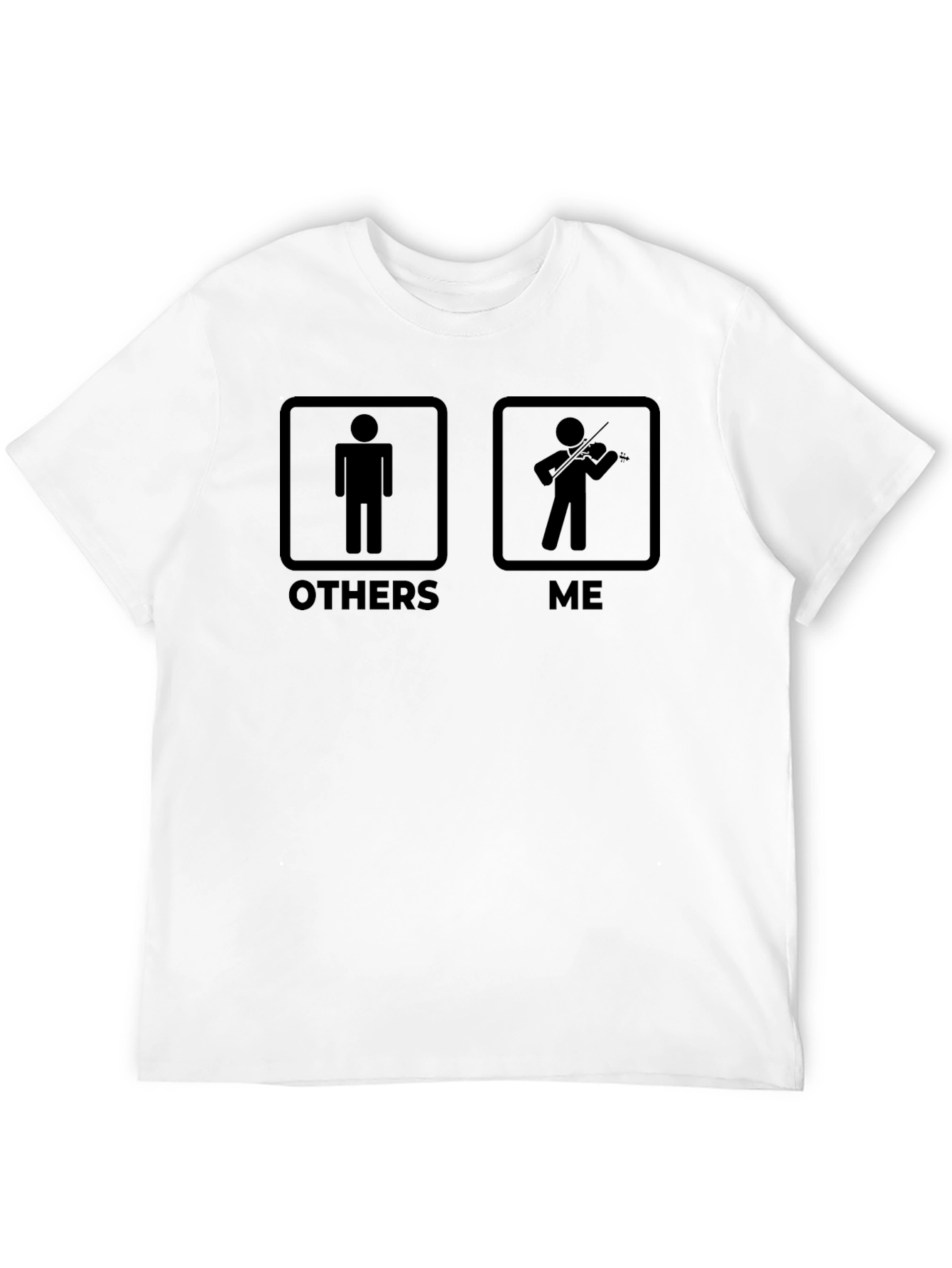 Black Funny Violinist Graphic T-Shirt - Others vs. Me view 12