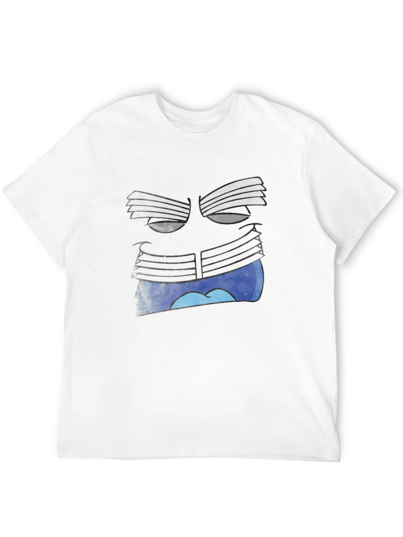 Surreal Face Graphic Black T-Shirt - 12