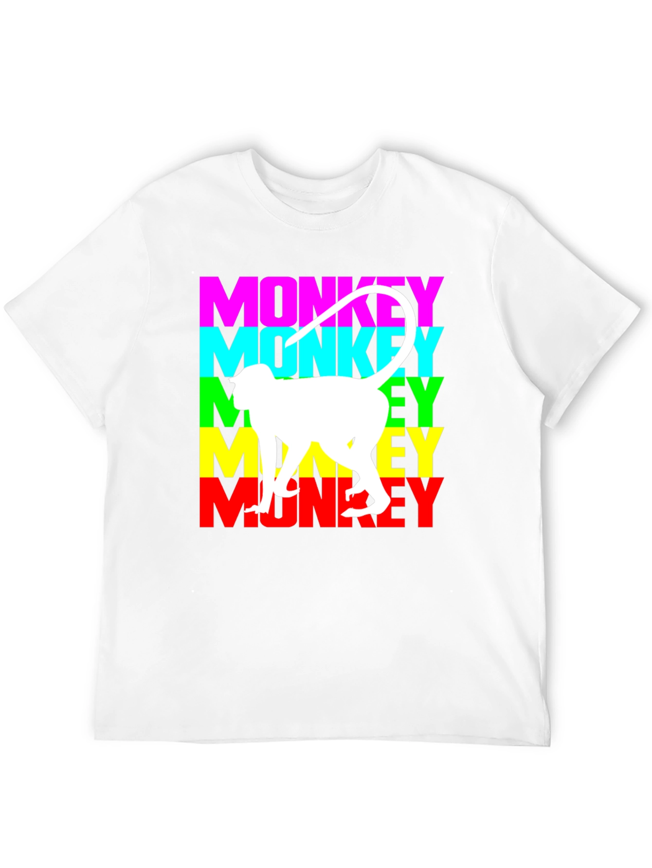 Black Monkey Graphic Tee - Black Cotton Blend T-Shirt view 12