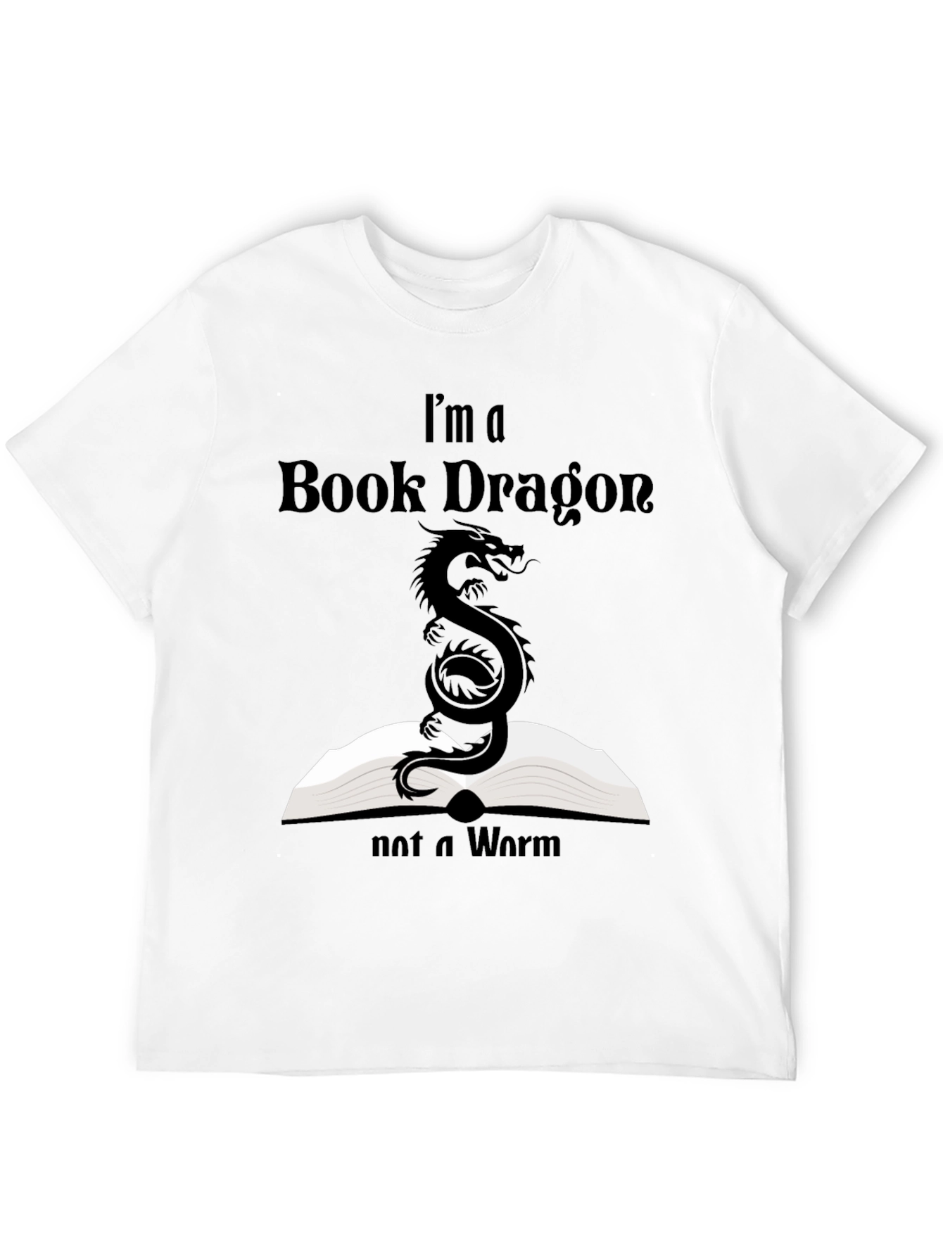 Black Book Dragon T-Shirt - Reading Lover's Tee view 12